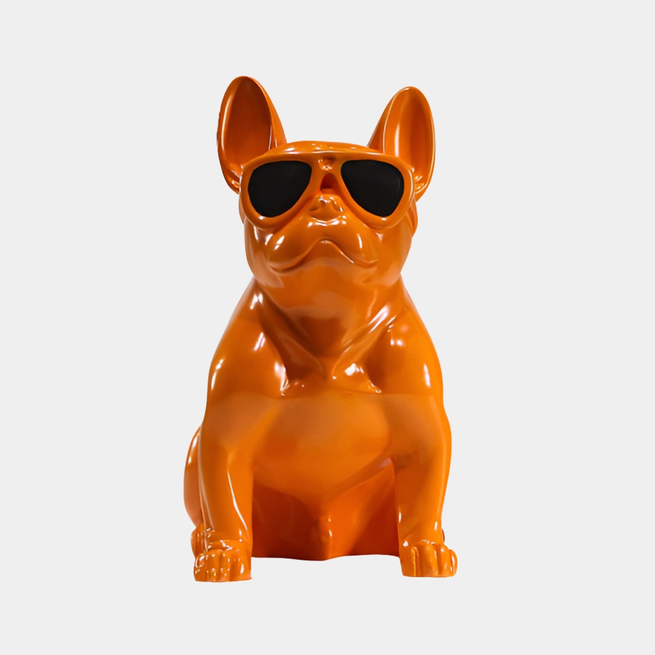 Brambourne Orange Bulldog Sculpture - 38cm