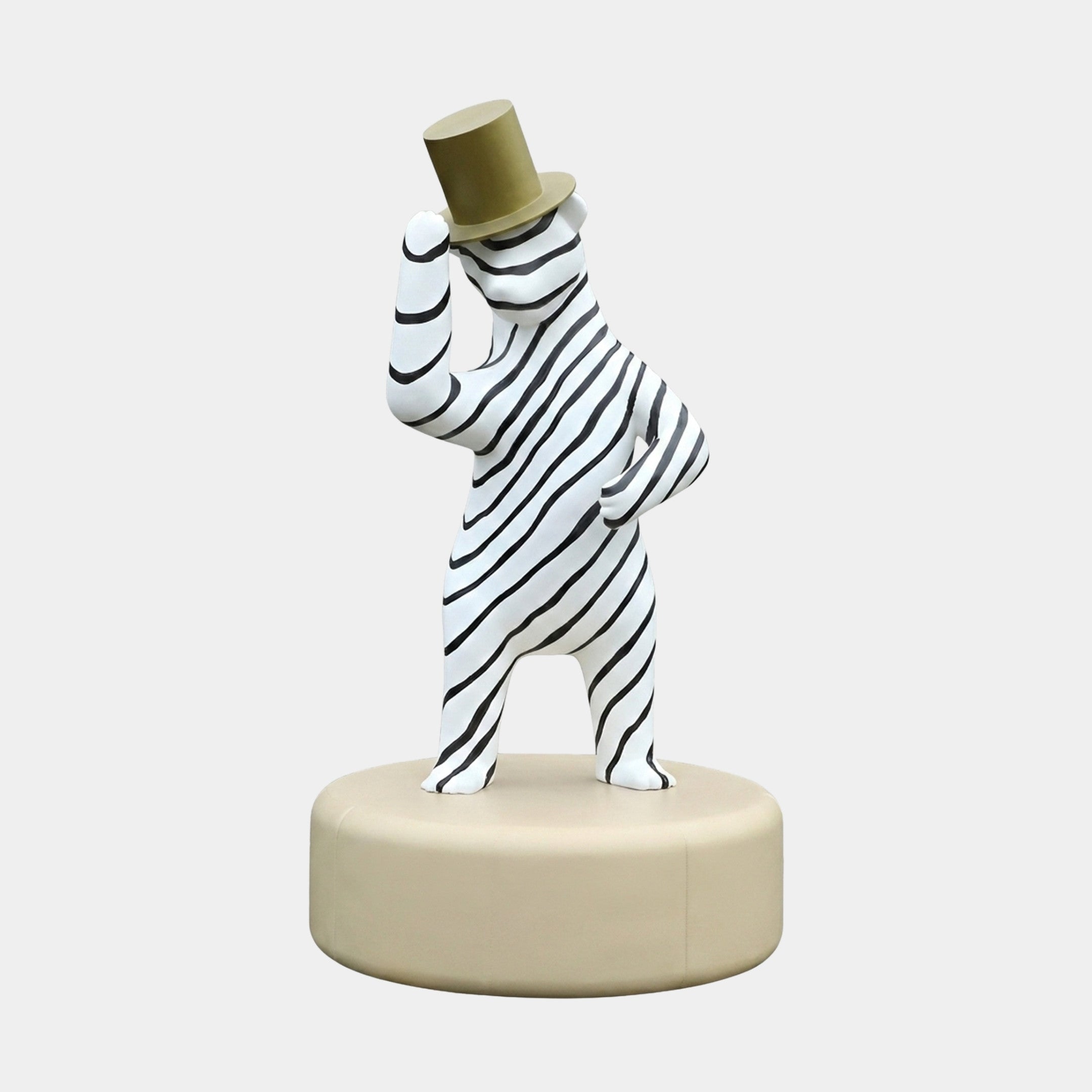 Bramridge Cream Zebra Sculpture - 210cm