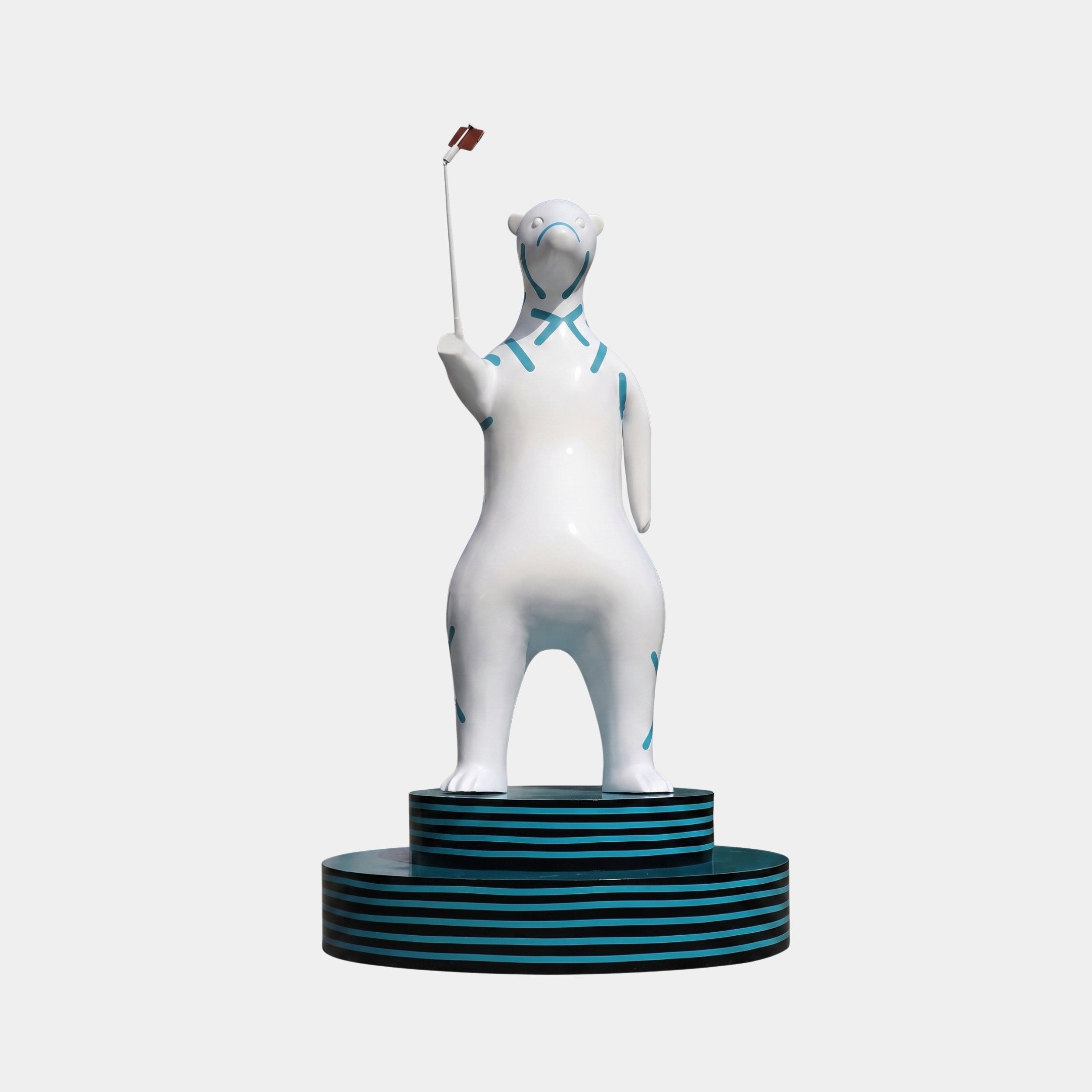 Bramgate White & Blue Figure Sculpture - 251cm