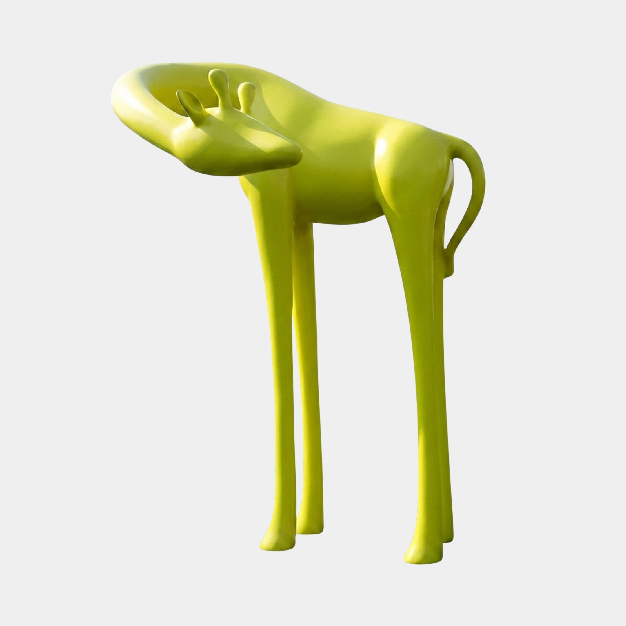 Brookworth Green & Yellow Giraffe Sculpture - 161cm