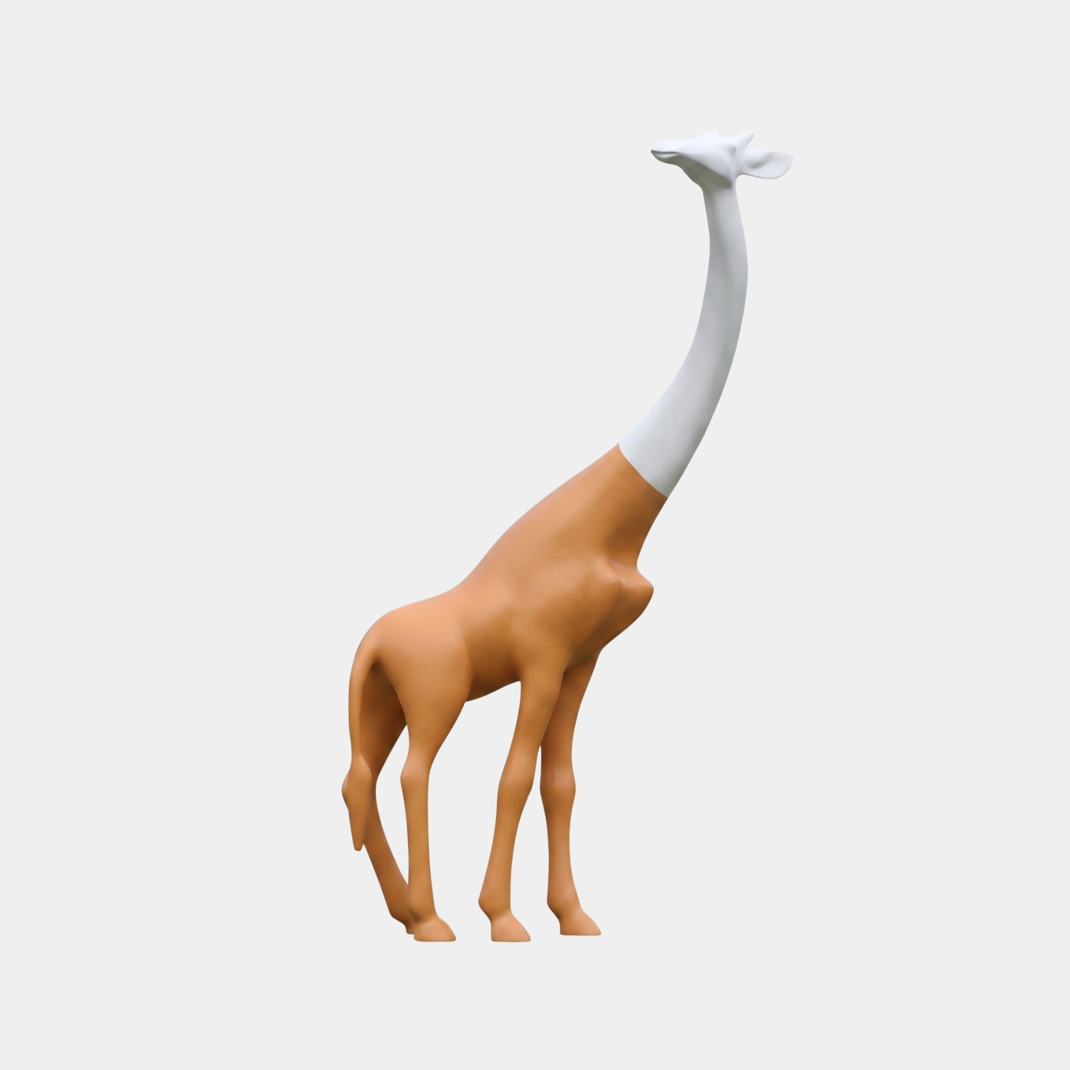 Brookthorpe Orange & Gold Giraffe Sculpture - 207cm
