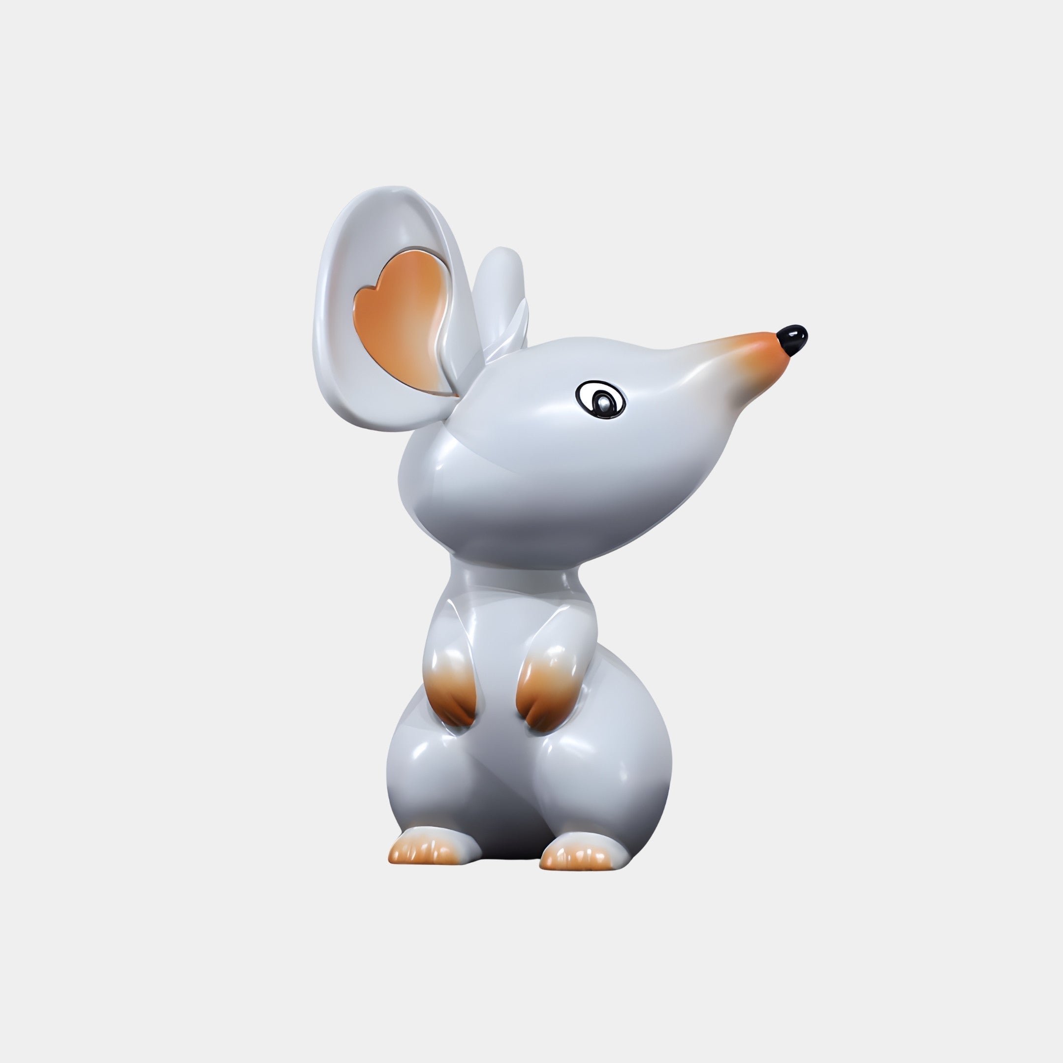Burnhurst Grey Mouse Sculpture - 18cm