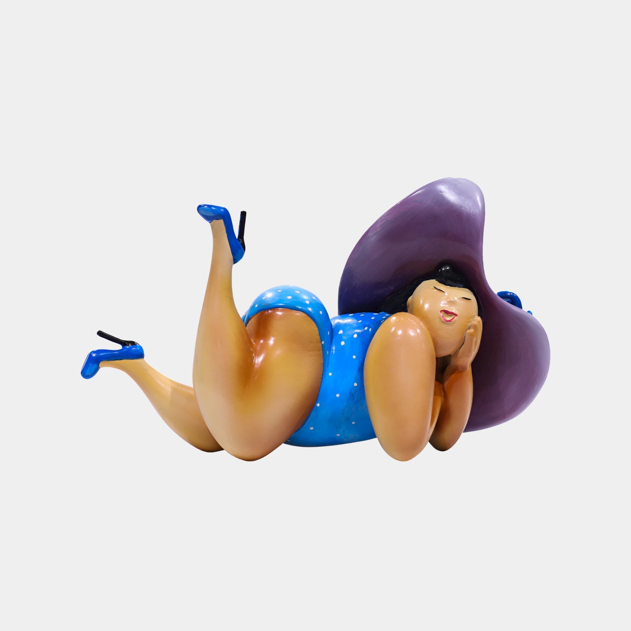 Burngate Blue Woman Sculpture - 43cm