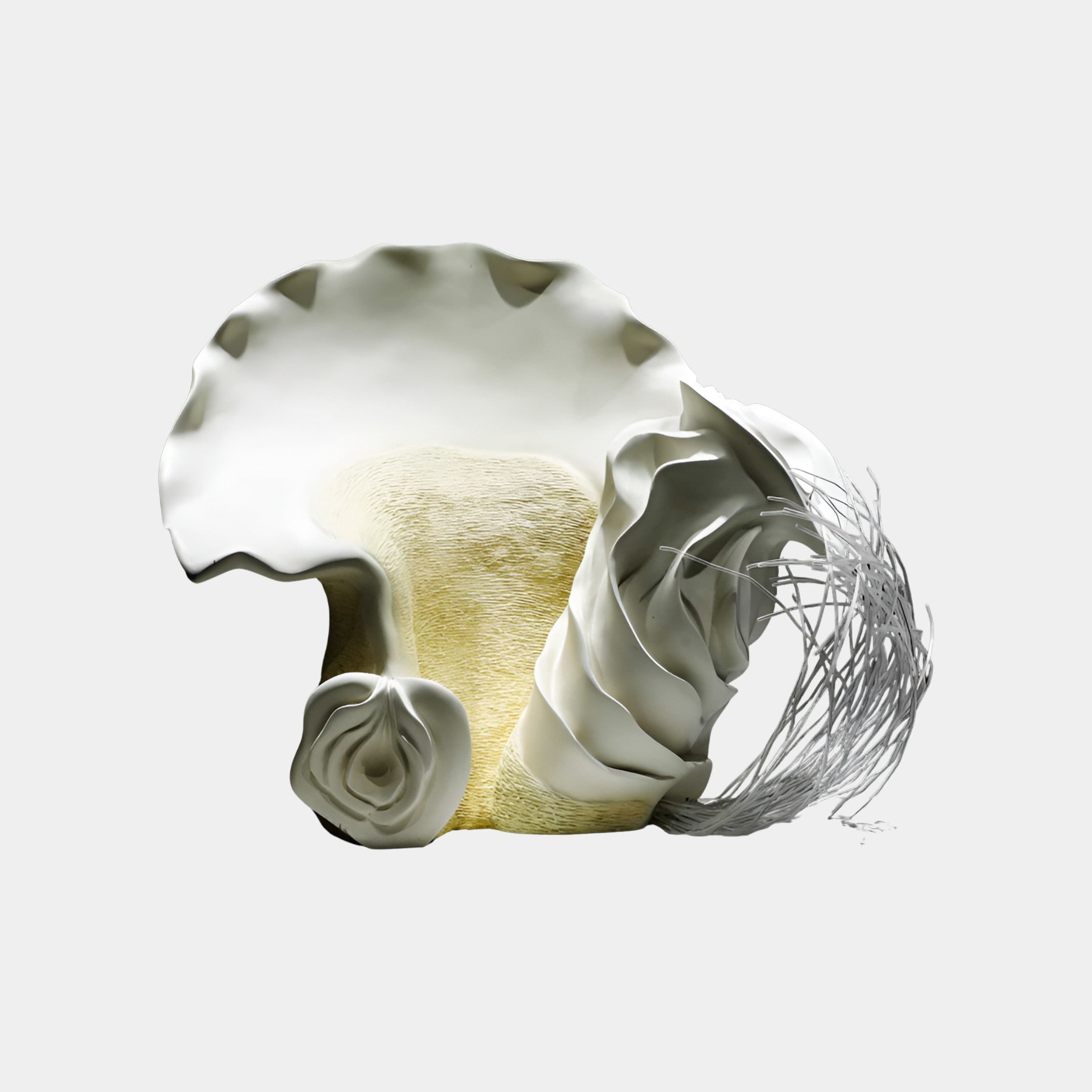 Caldthorpe Silver Crumpled Form Sculpture - 110cm