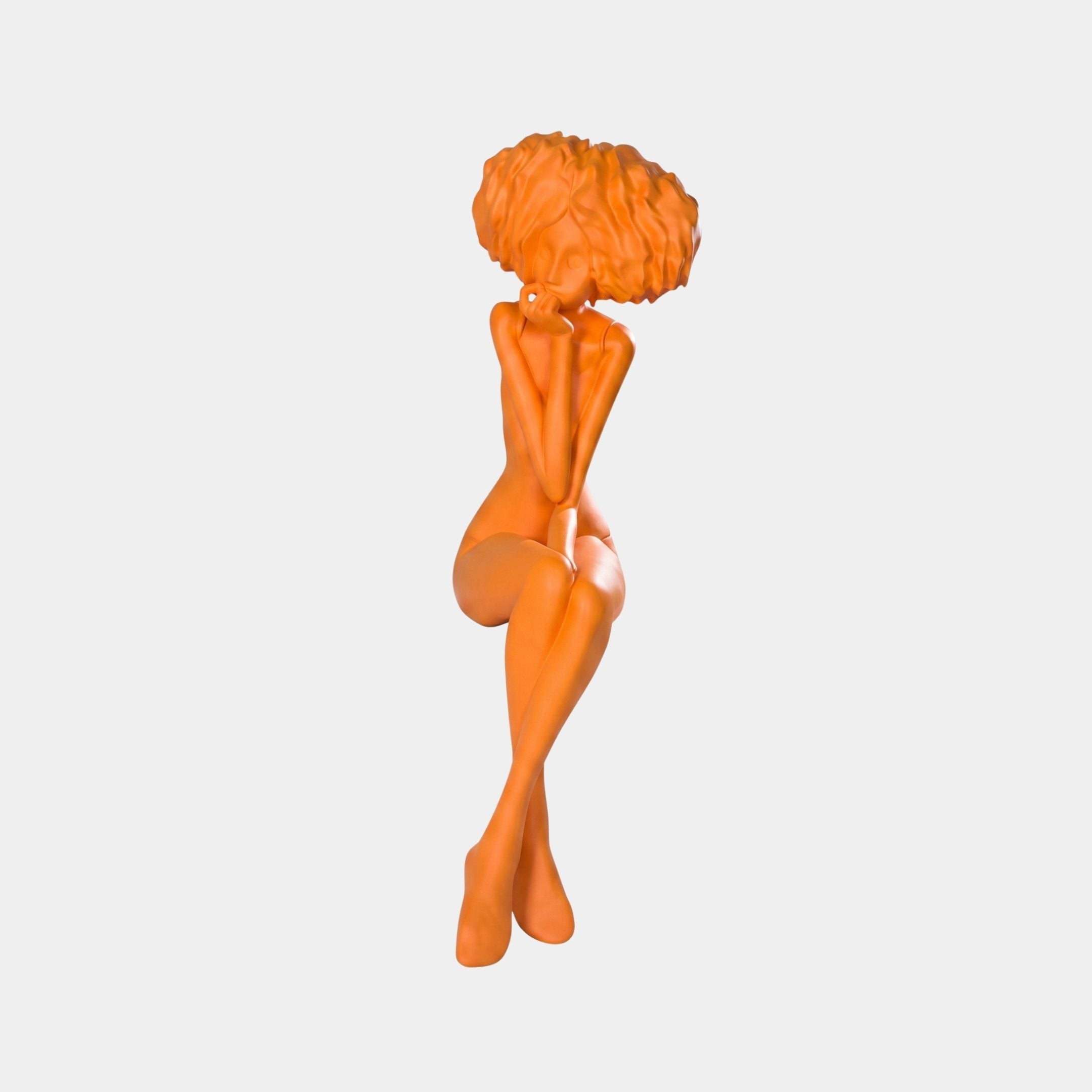 Calddon Orange Figure Sculpture - 145cm