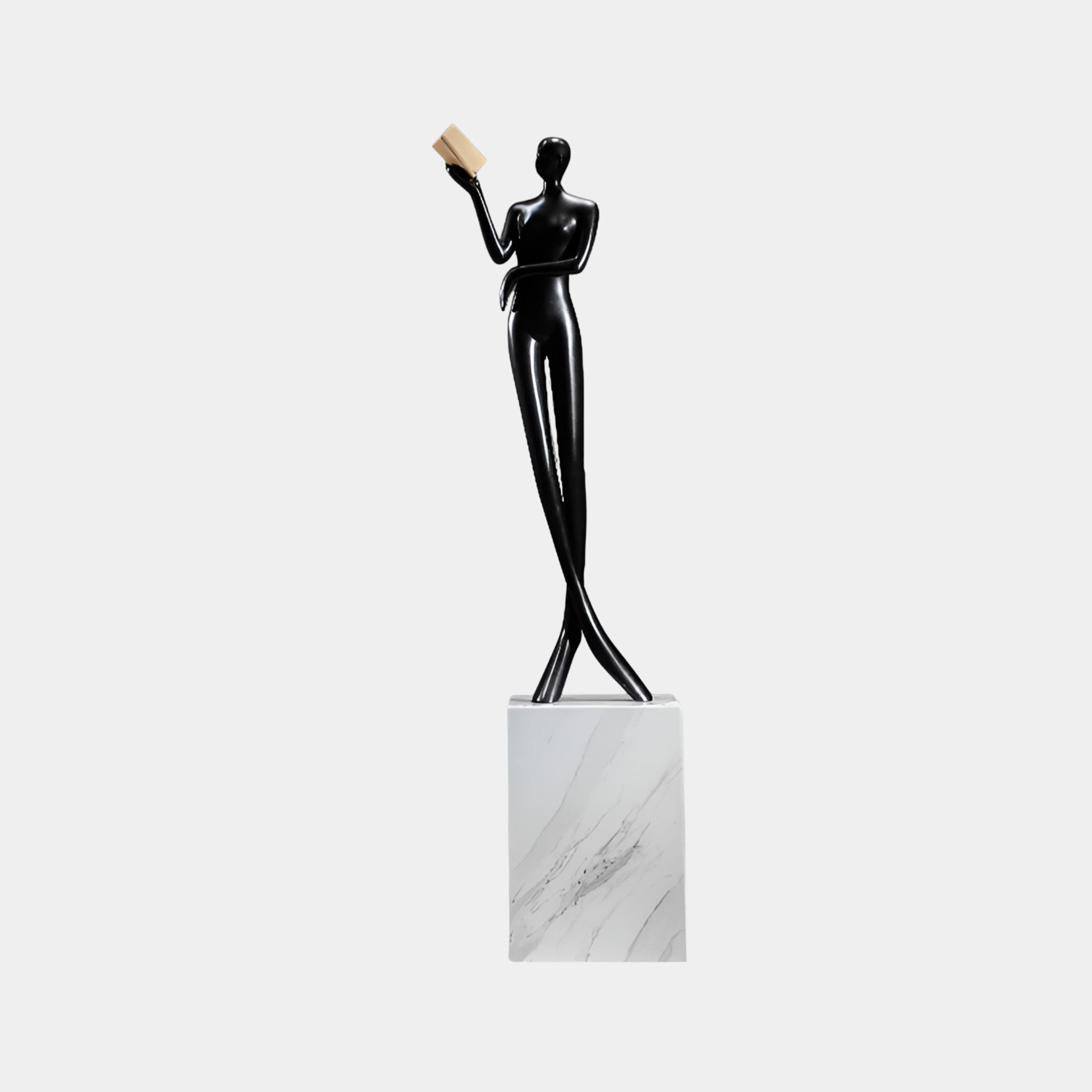 Cranby Black Figure Sculpture - 119cm