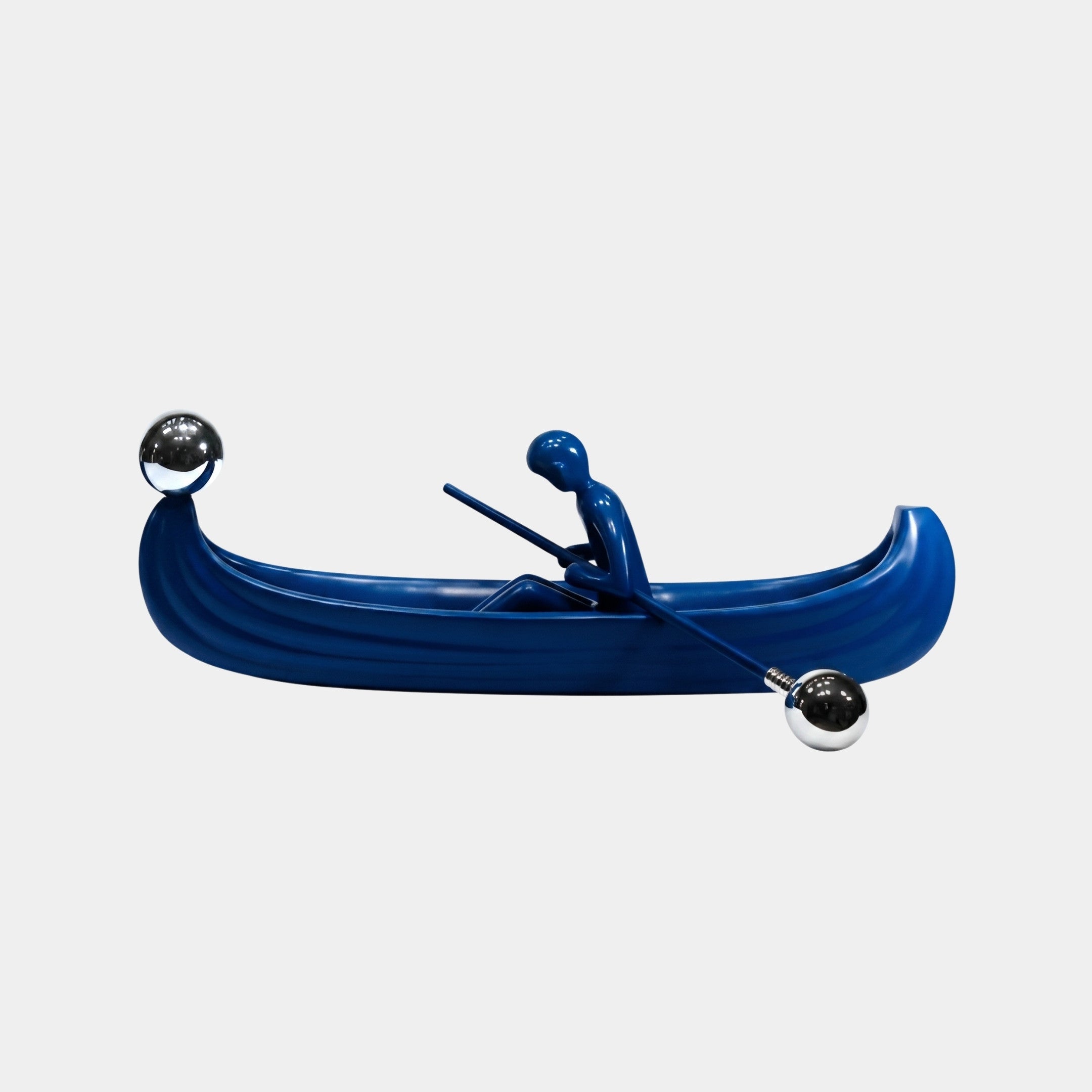 Crancote Blue Boat Sculpture - 100cm