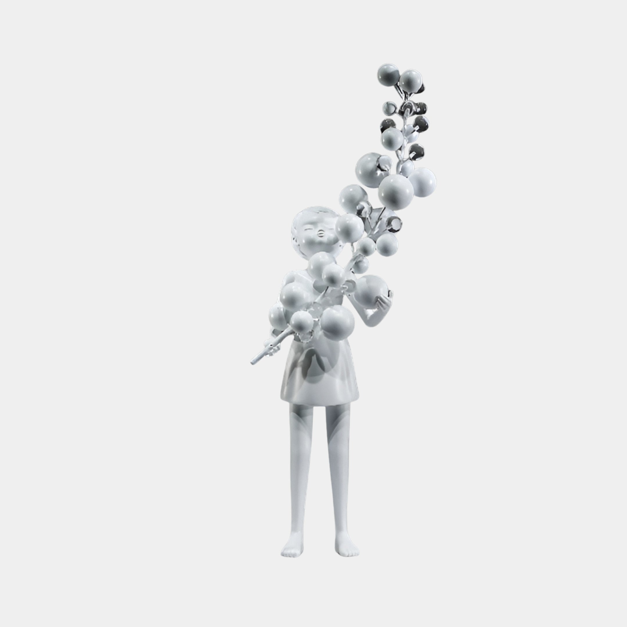 Dunstead White Figure Sculpture - 93cm