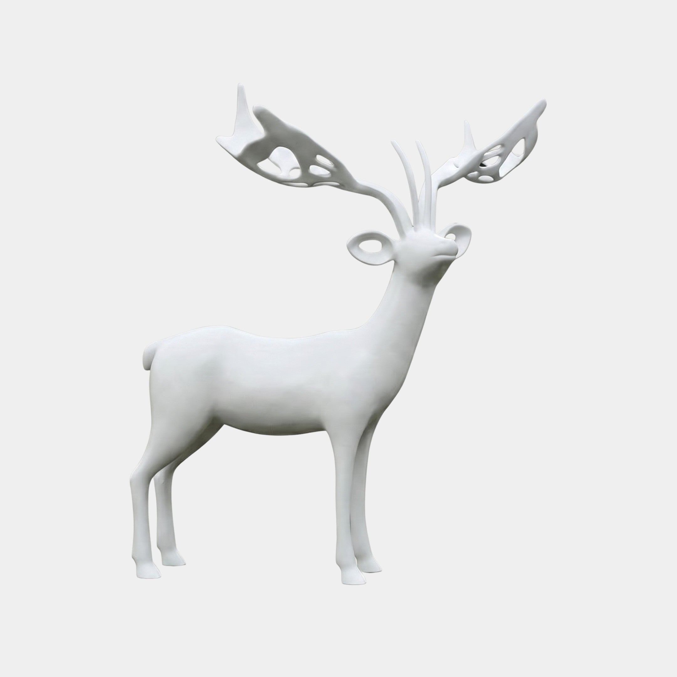 Dunhurst White Deer Sculpture - 160cm
