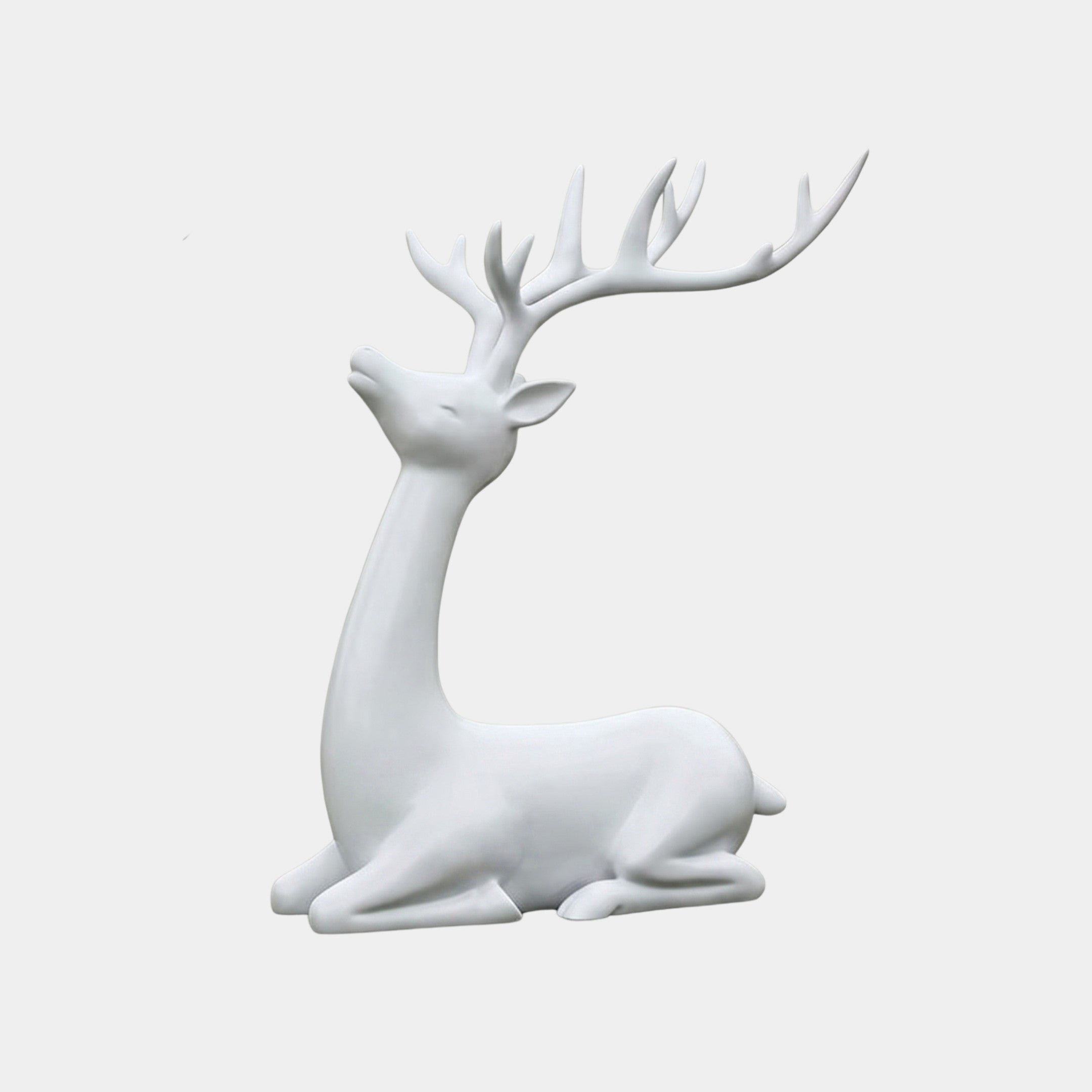 Dunwell White Deer Sculpture - 120cm