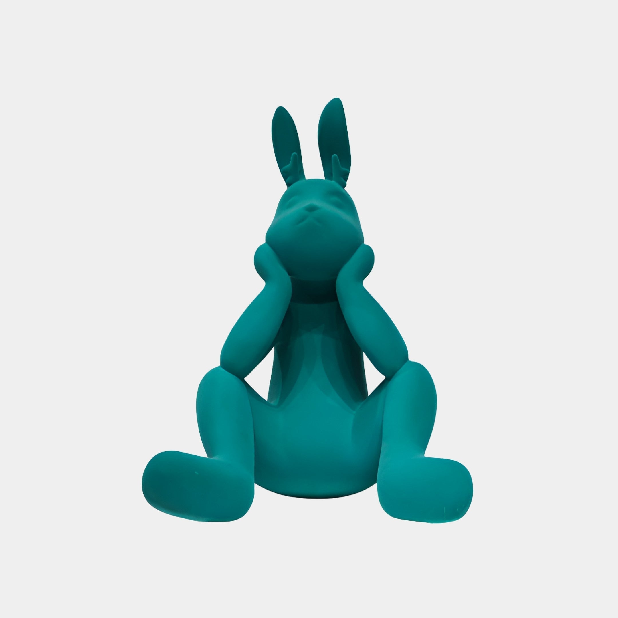 Eldbeck Blue & Green Rabbit Sculpture - 128cm