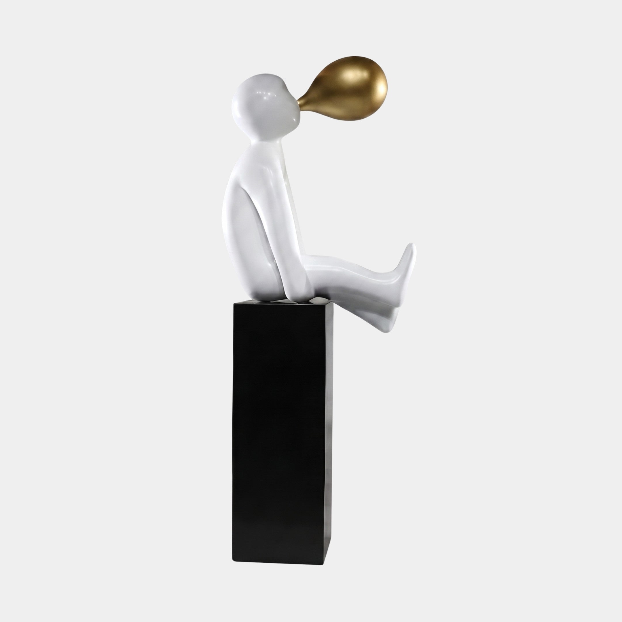 Fenley White & Gold Figure Sculpture - 150cm