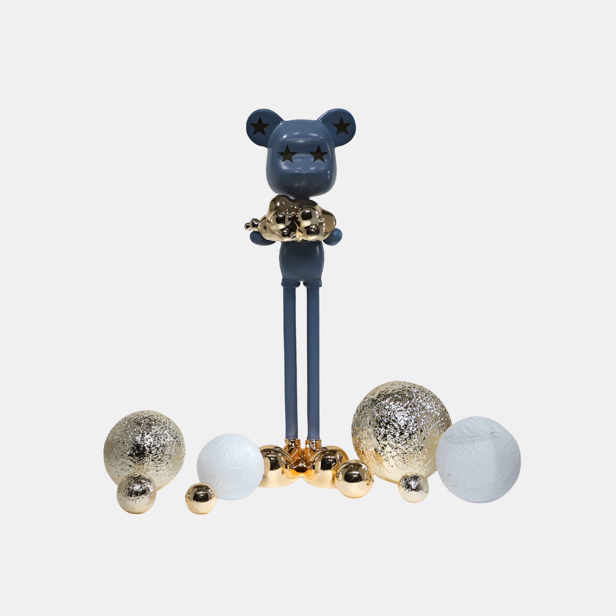 Fenworth Black & Silver Bear Sculpture - 194cm