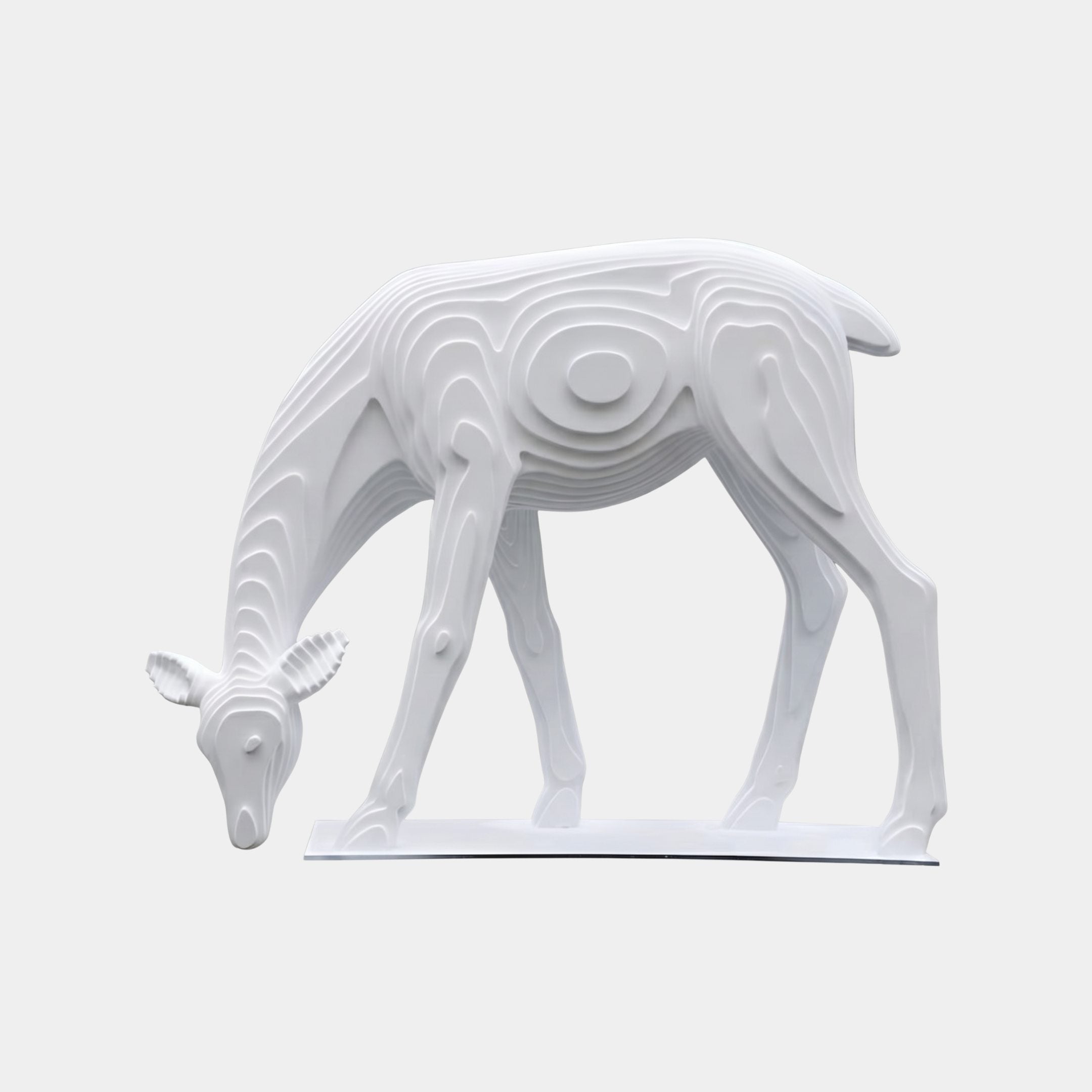 Fengate White Deer Sculpture - 148cm