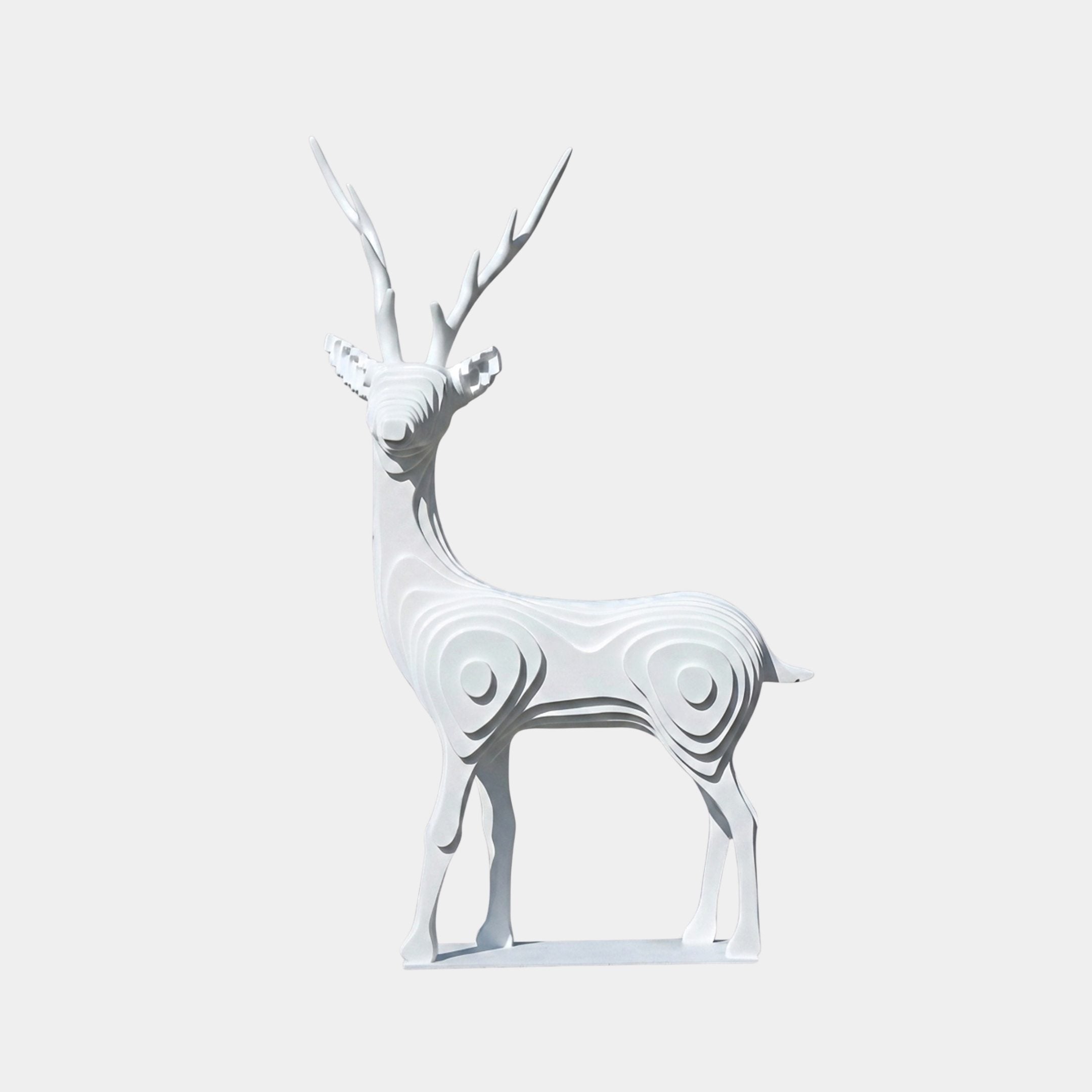 Fenholme White Deer Sculpture - 190cm
