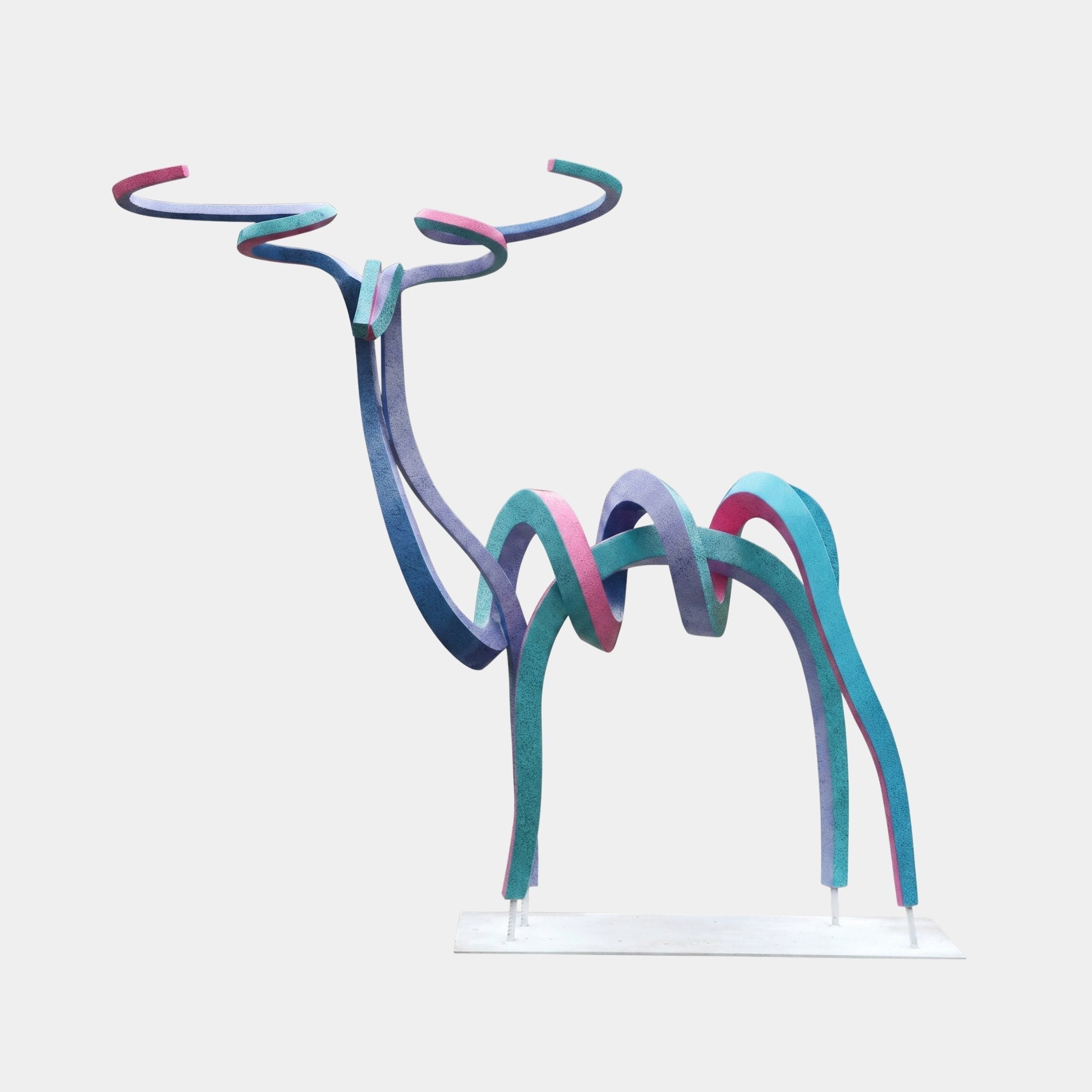 Glenham Multicoloured Antler Creature Sculpture - 190cm