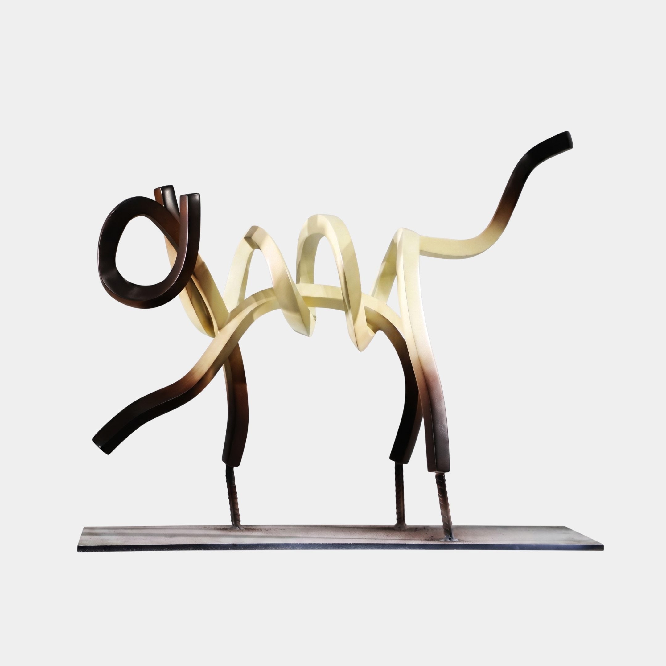 Glenfield Black & Gold Script Sculpture - 80cm