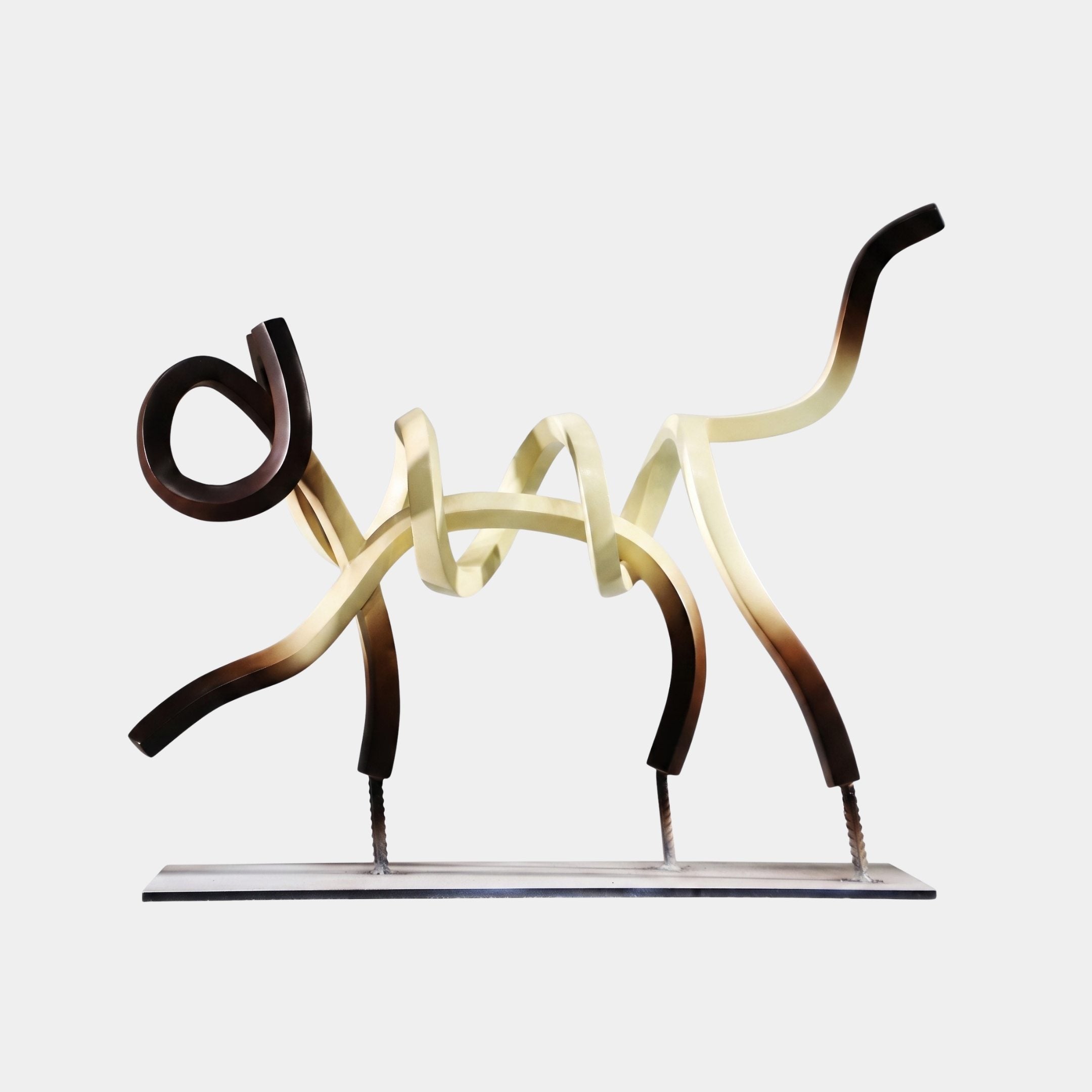 Glenworth Black & Gold Script Sculpture - 80cm