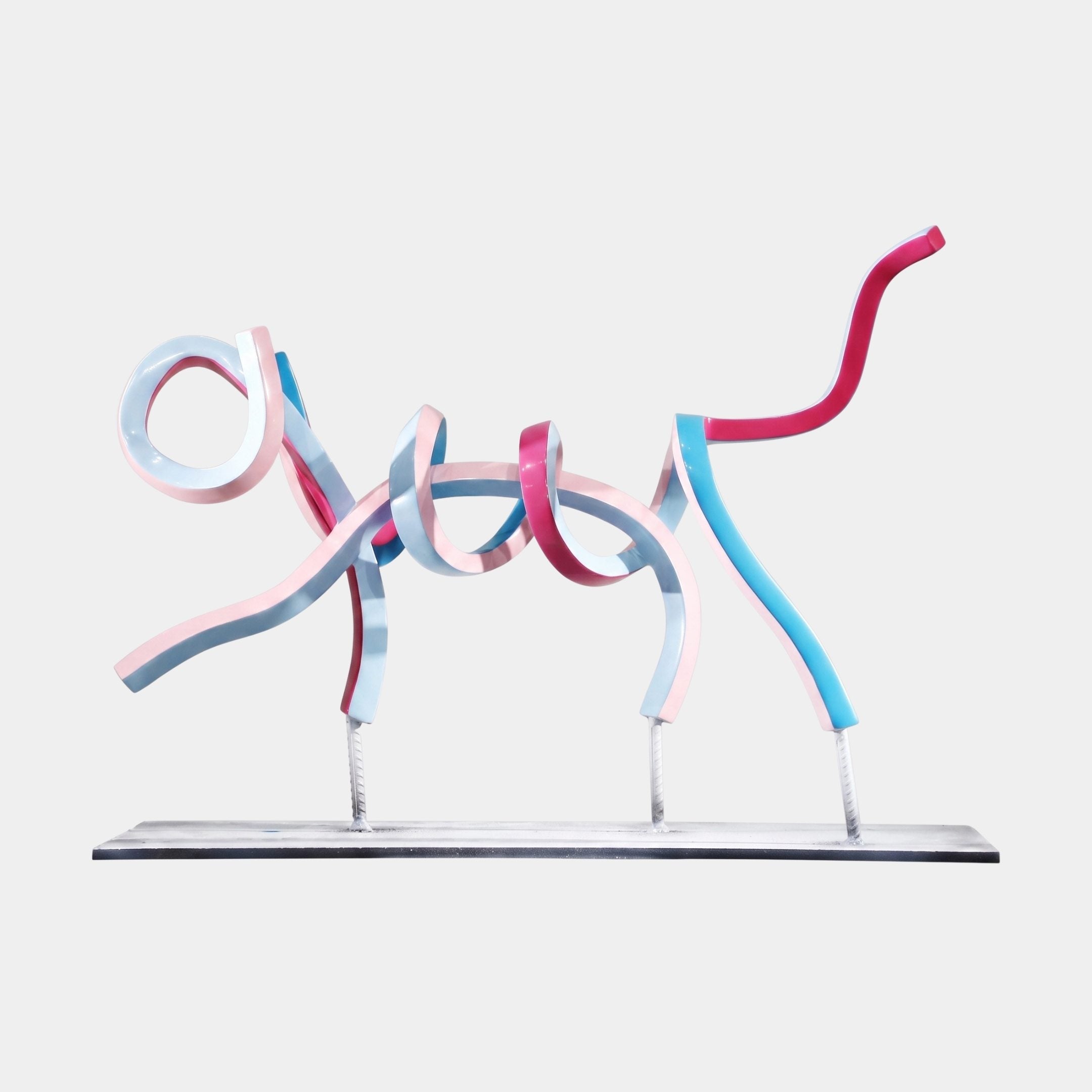 Glenwick Multicoloured Script Sculpture - 90cm