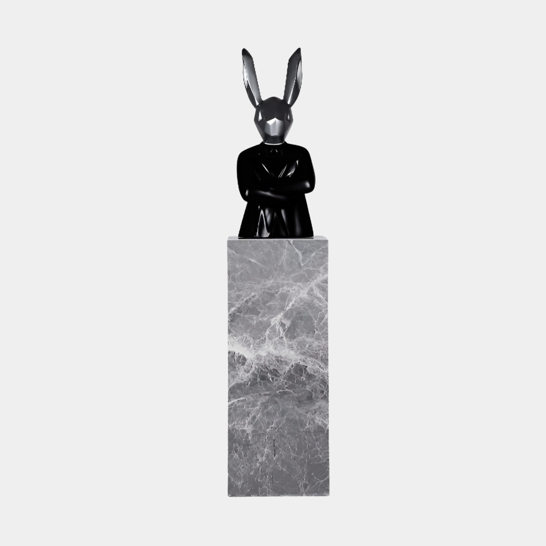 Glendon Black Rabbit Sculpture - 177cm