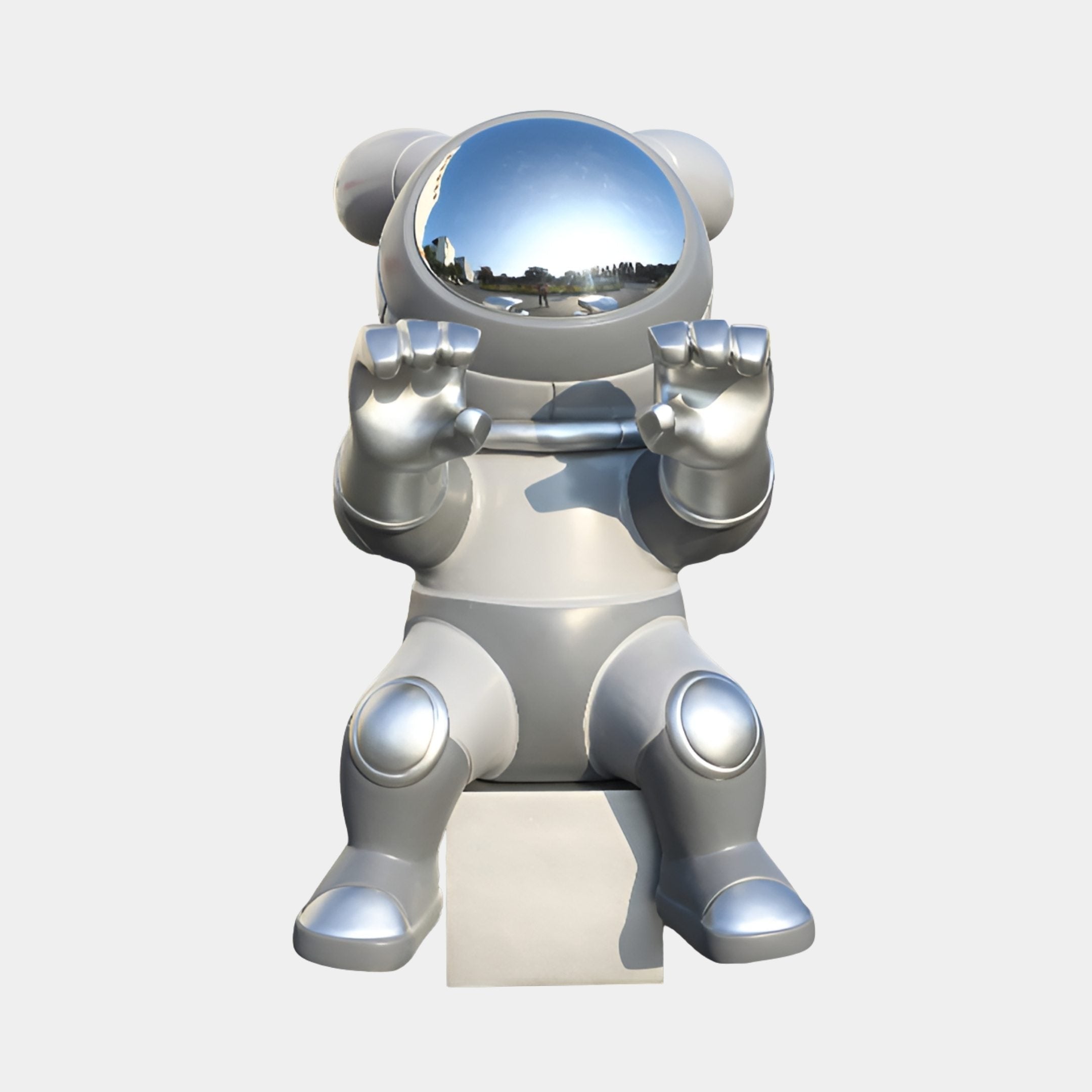 Glenhurst Silver Astronaut Sculpture - 195cm