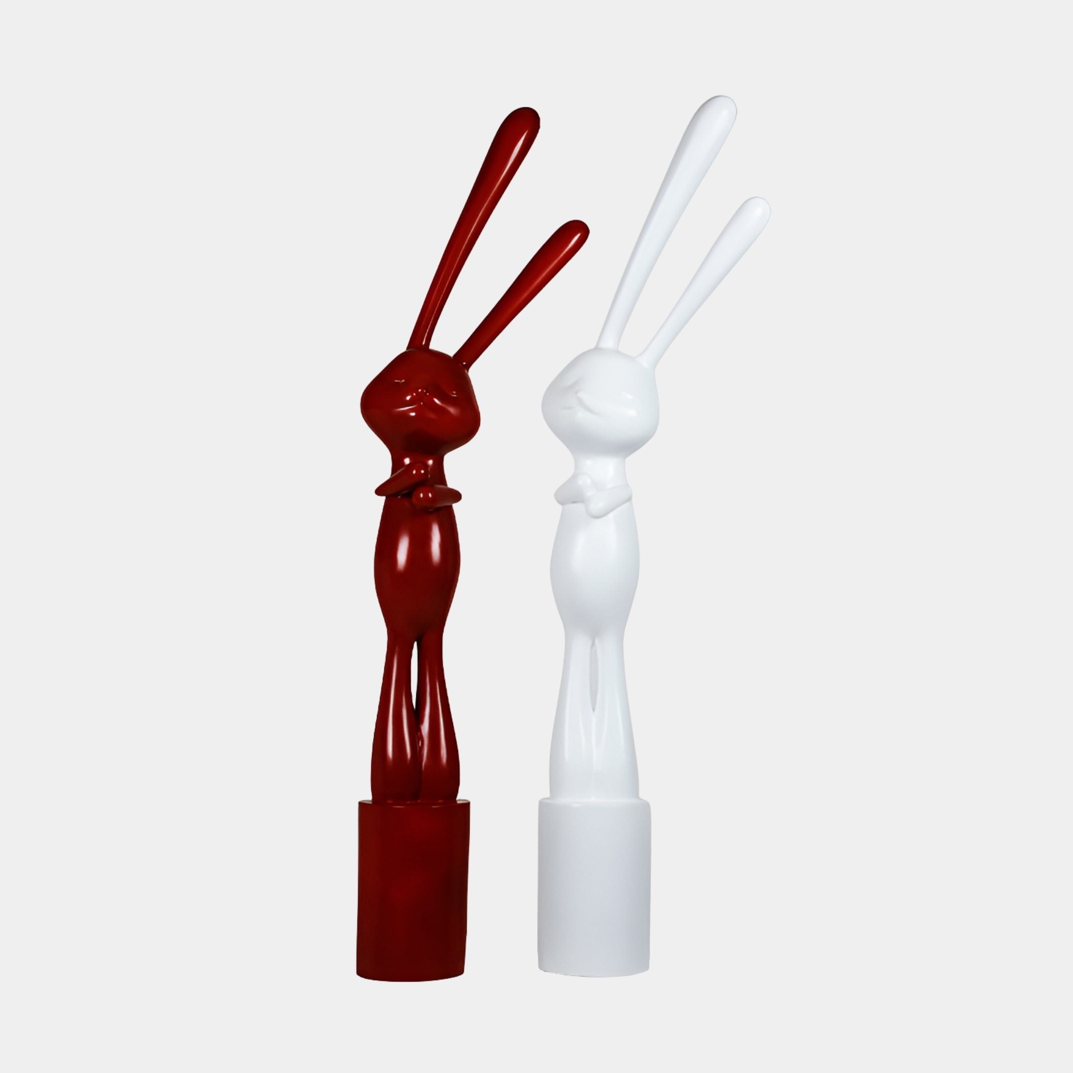 Hartton Red & White Rabbits Sculpture - 160cm