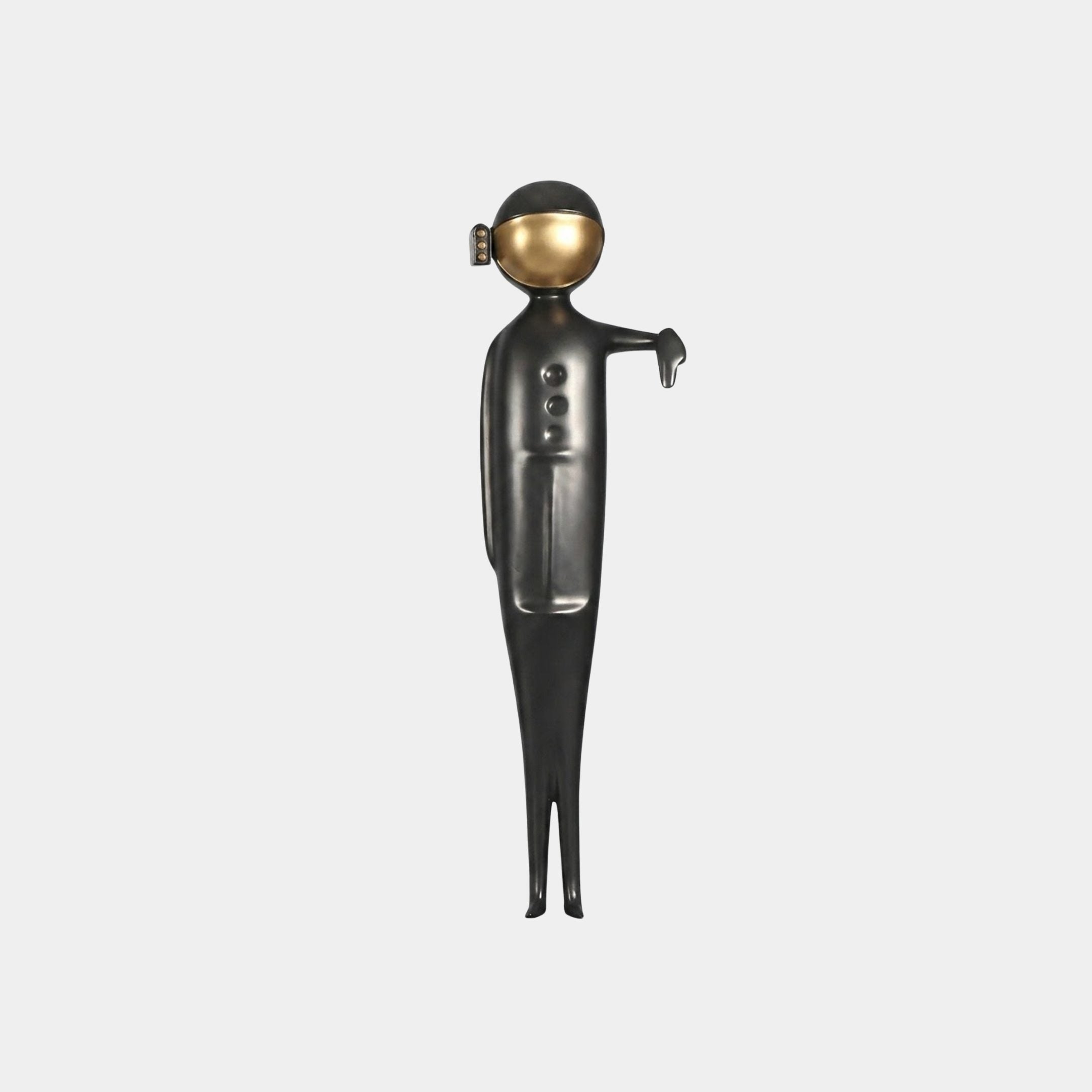 Hartbourne Black Beckoning Figure Sculpture - 120cm