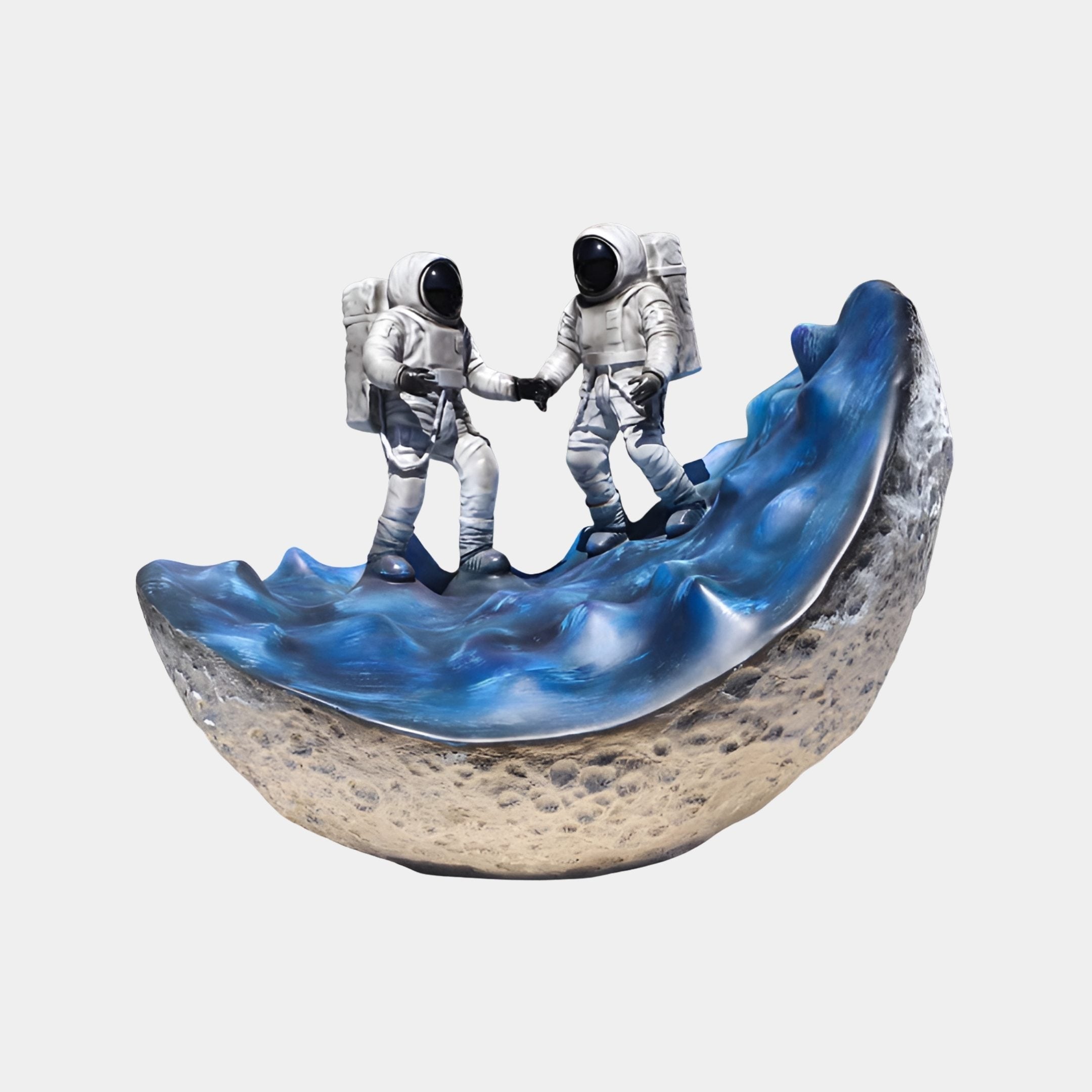 Hartstead Blue & White Astronauts Sculpture - 100cm
