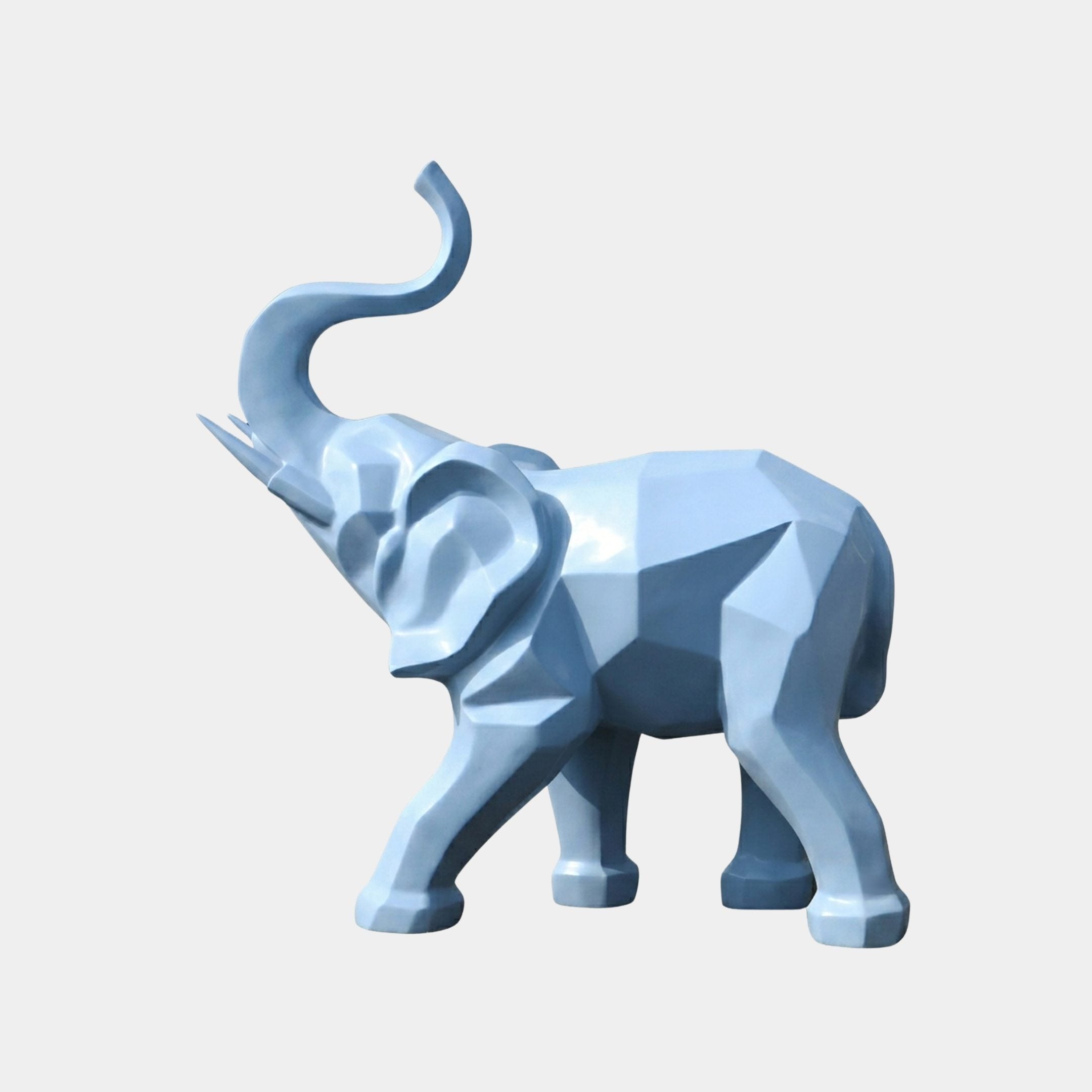 Hazeham Blue & White Elephant Sculpture - 205cm