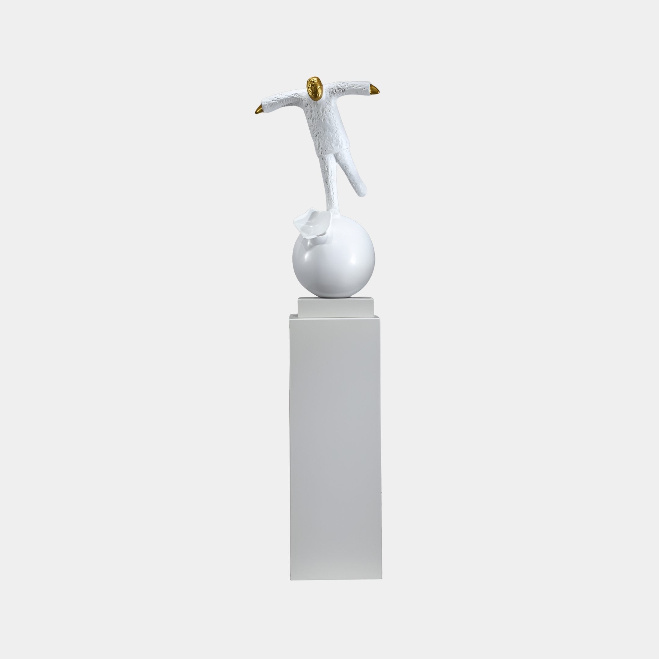Hazedon Silver & White Abstract Sculpture - 156cm