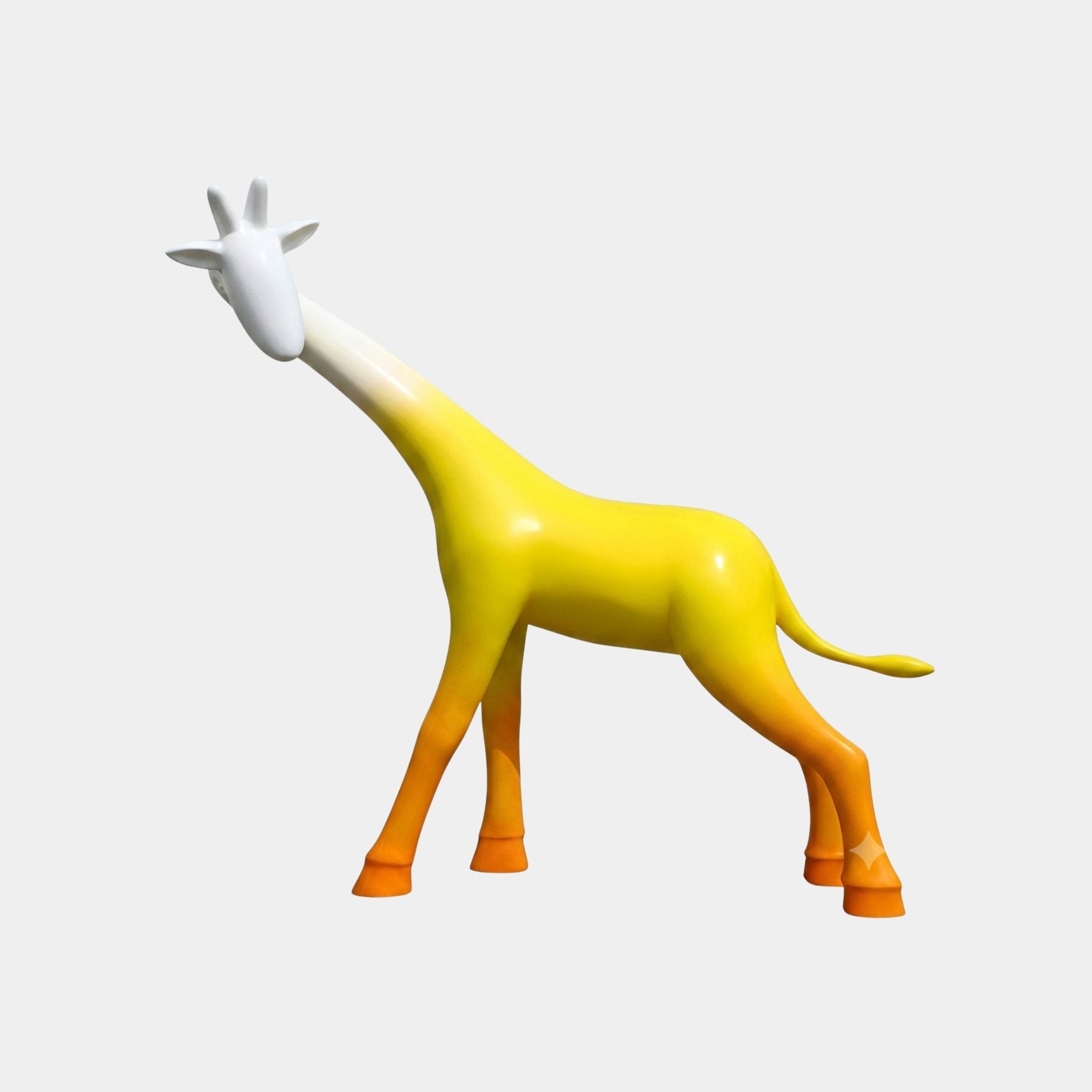 Holtworth Yellow & Orange Giraffe Sculpture - 210cm
