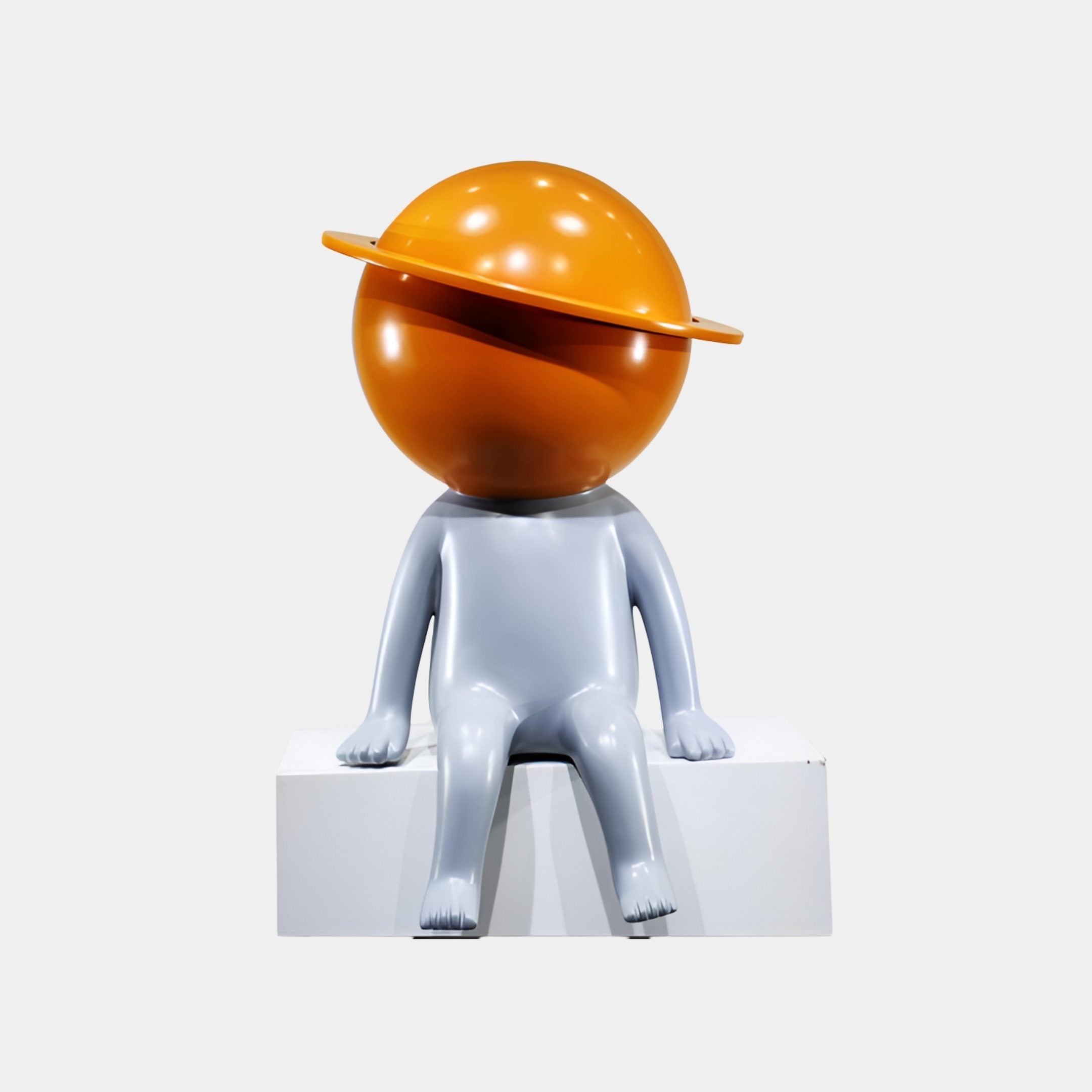 Holtford White & Orange Figure Sculpture - 80cm