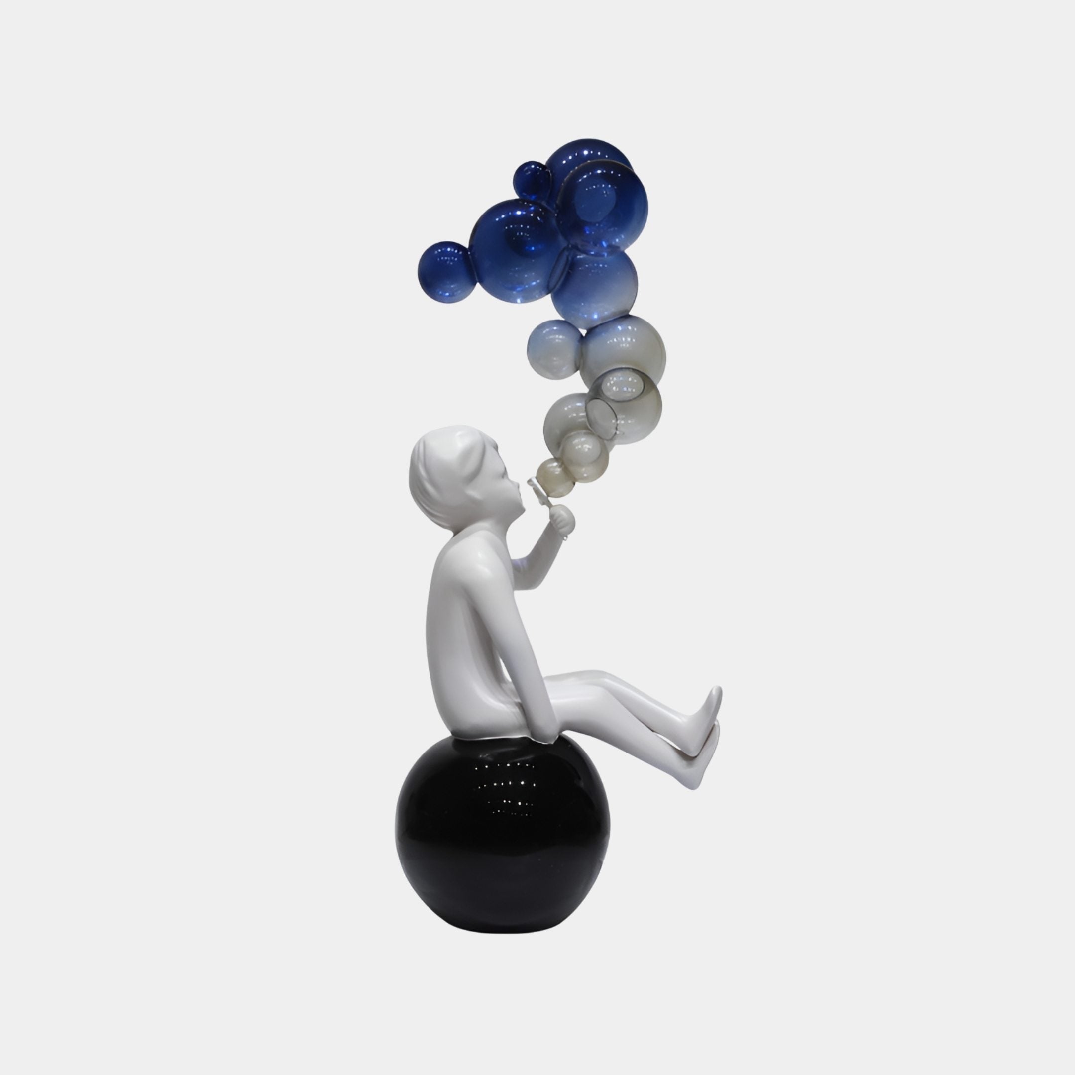 Holtwell White & Blue Figure Sculpture - 140cm