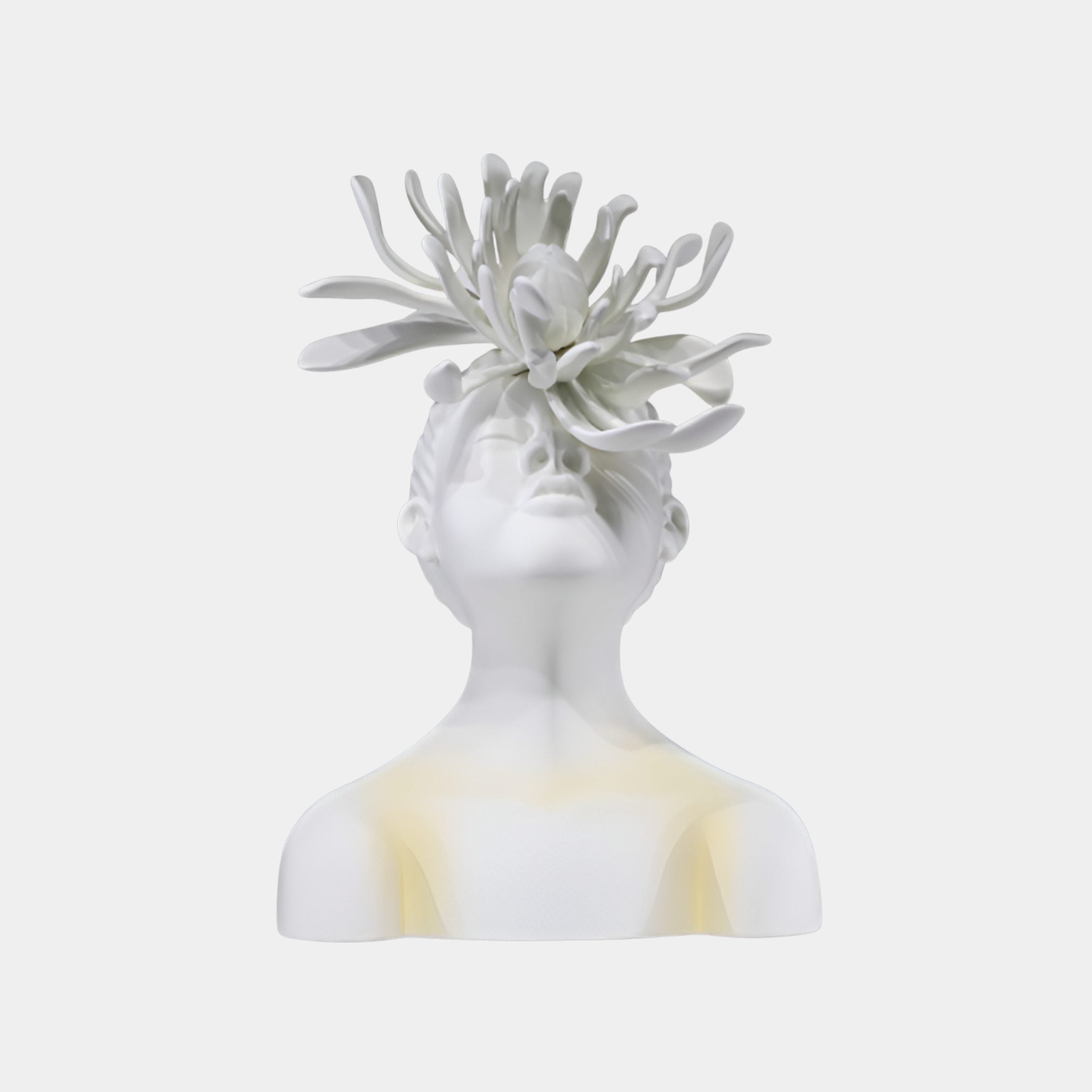 Keldon White Bust Sculpture - 43cm