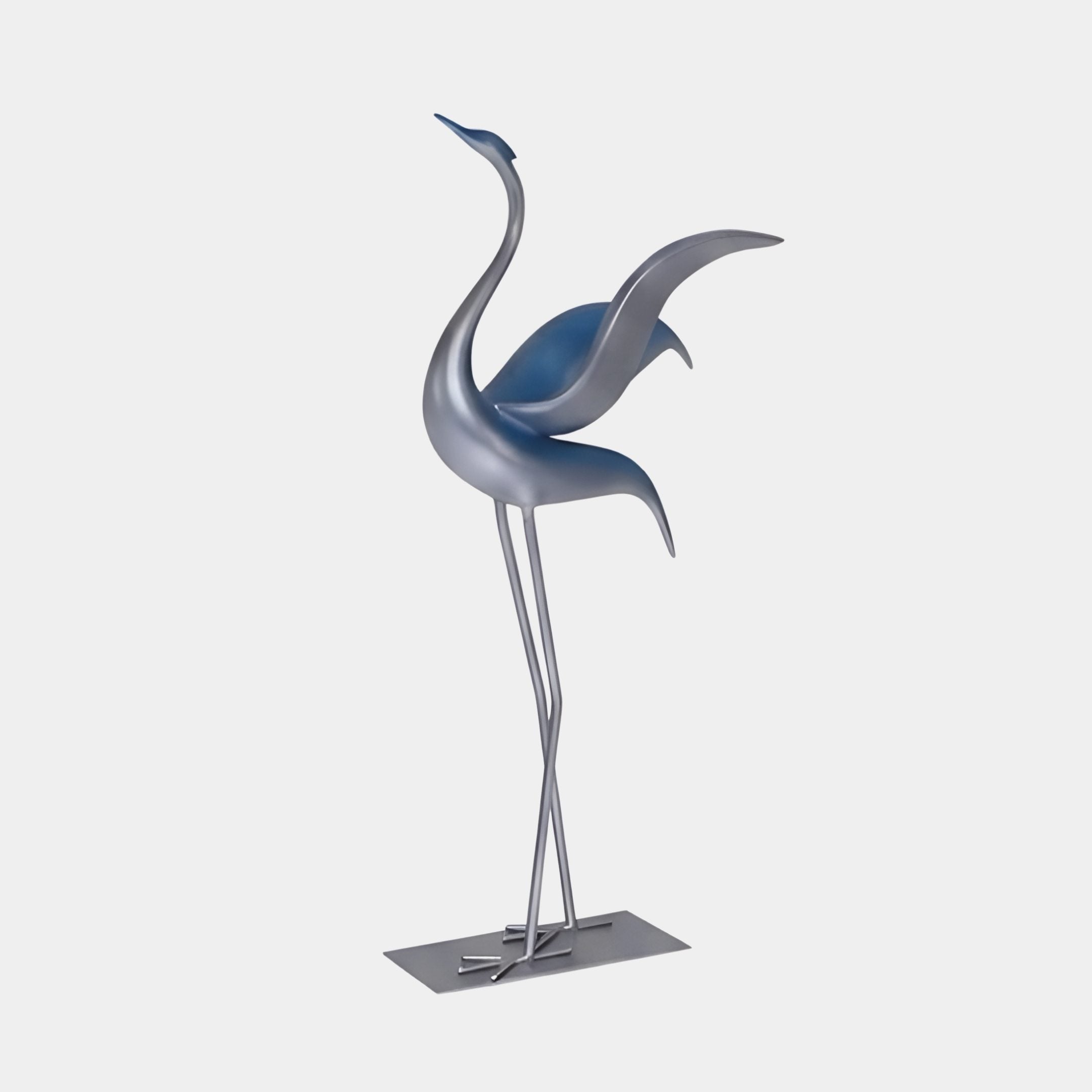Langthorpe Silver Crane Sculpture - 150cm