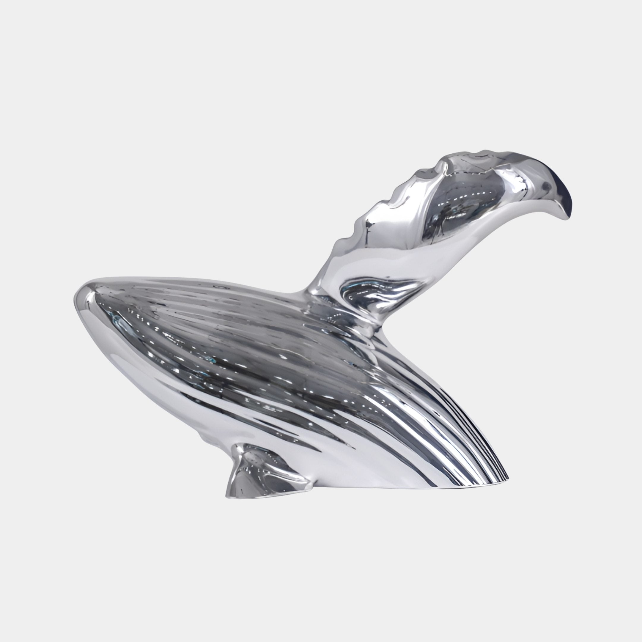 Langdon Silver Whale Sculpture - 39cm