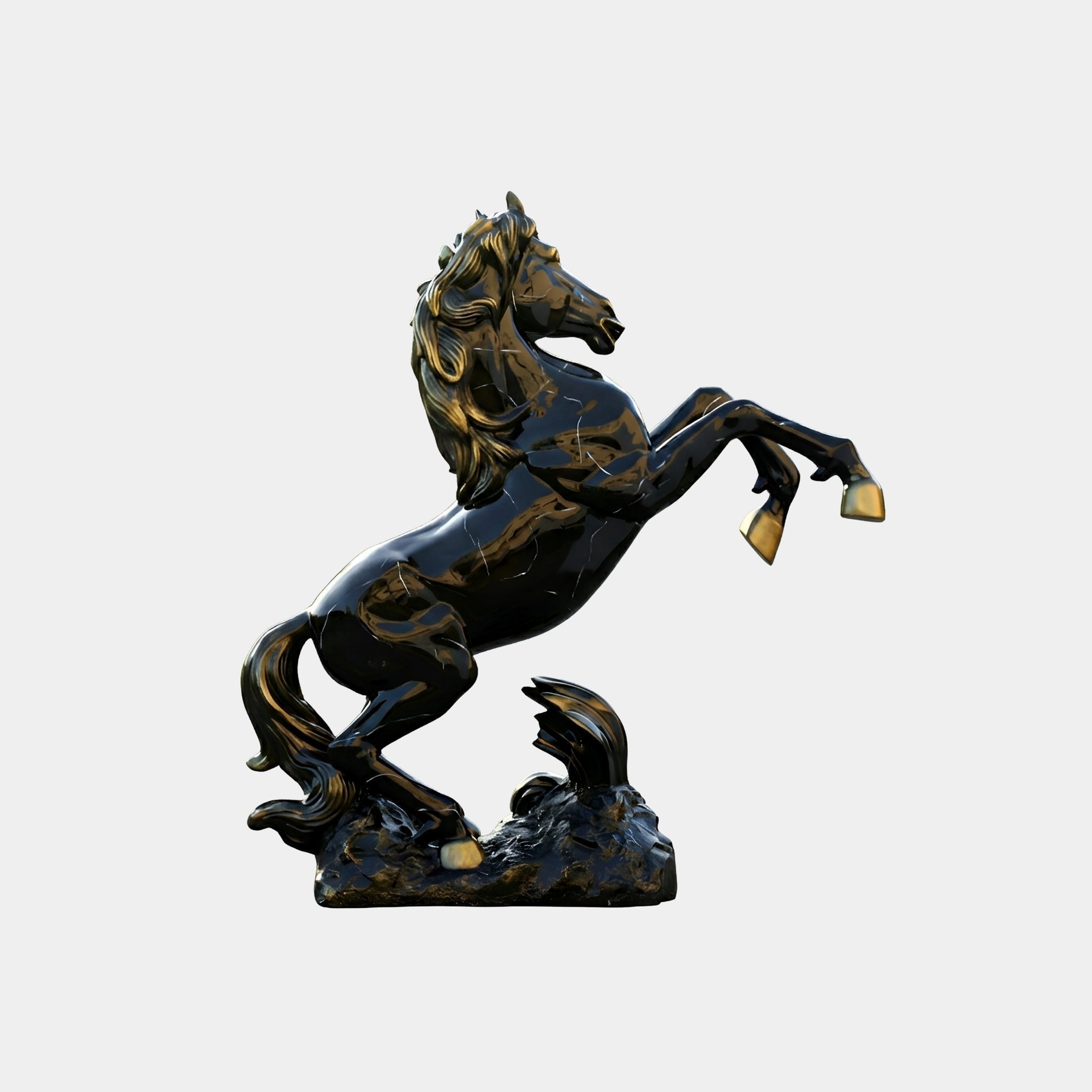 Langstead Black Horse Sculpture - 190cm