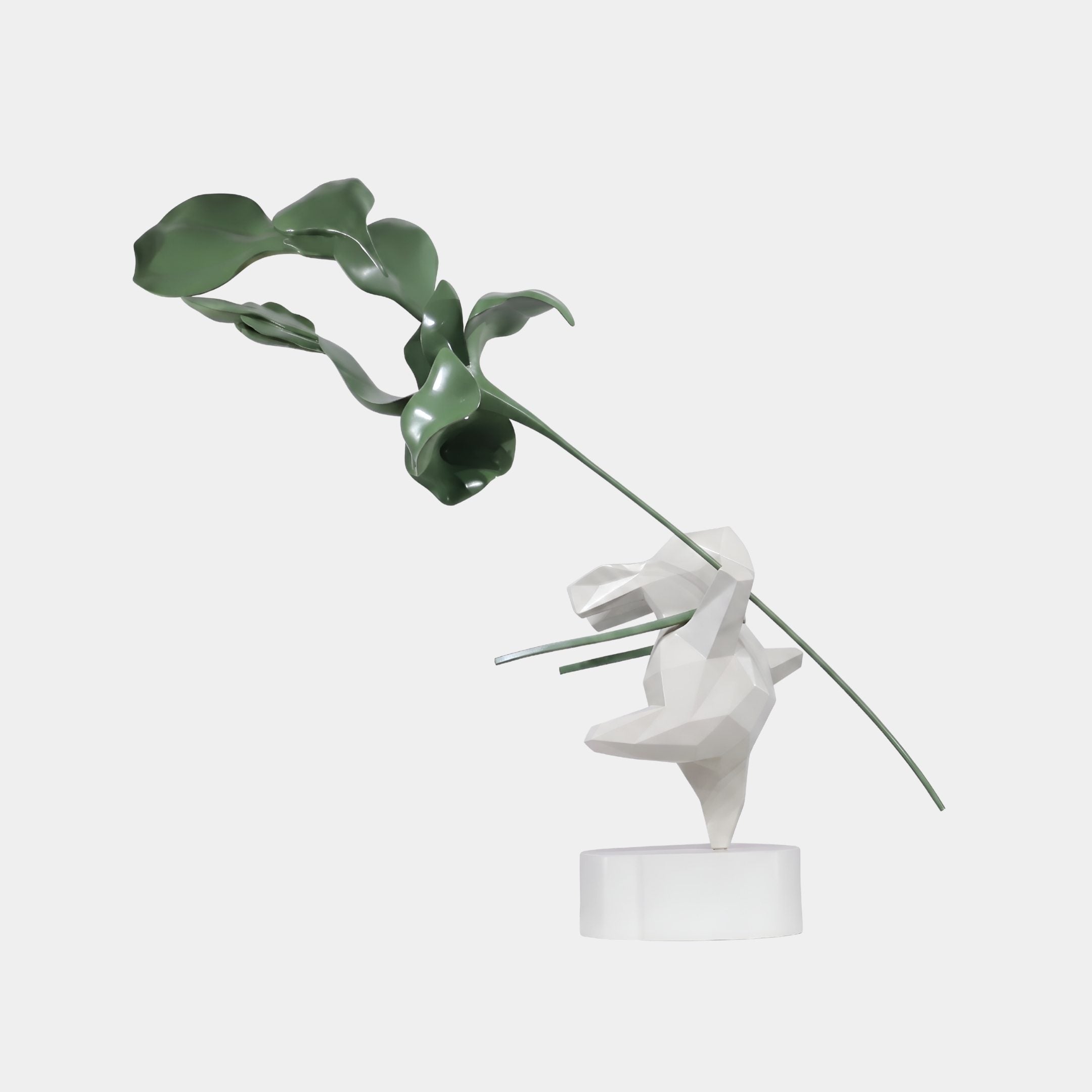 Marton White & Green Hand Sculpture - 111cm