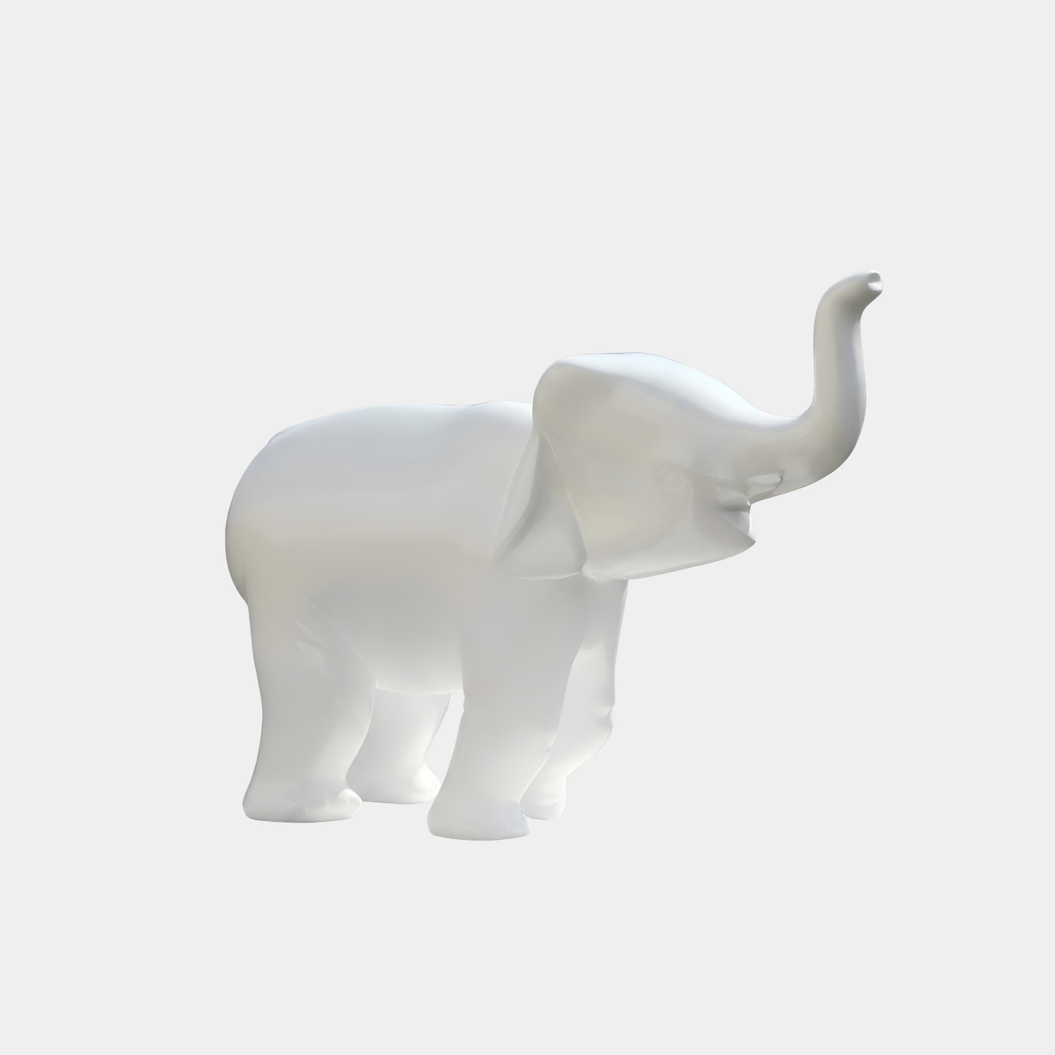 Marworth White Elephant Sculpture - 128cm
