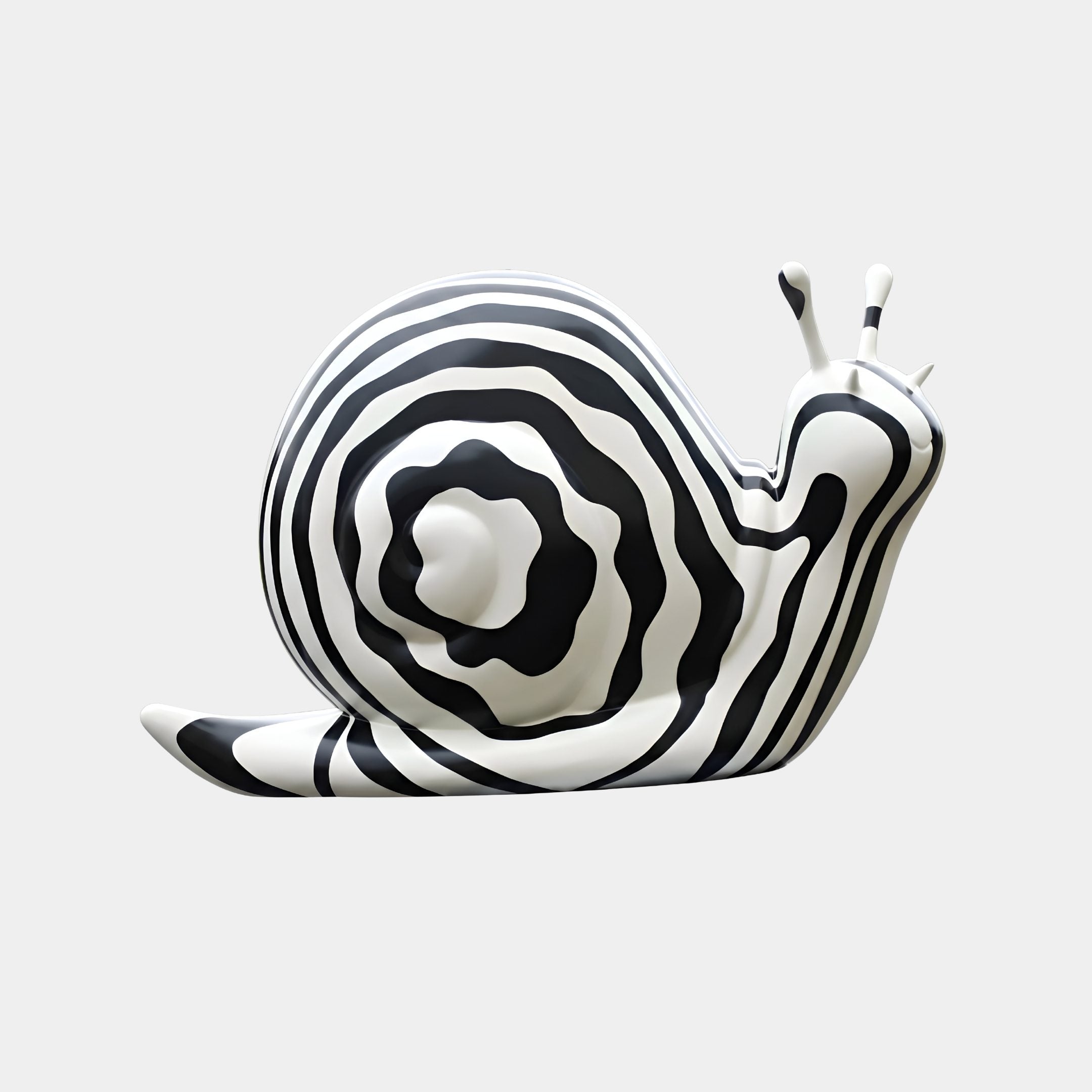 Marwick Black & White Snail Sculpture - 130cm