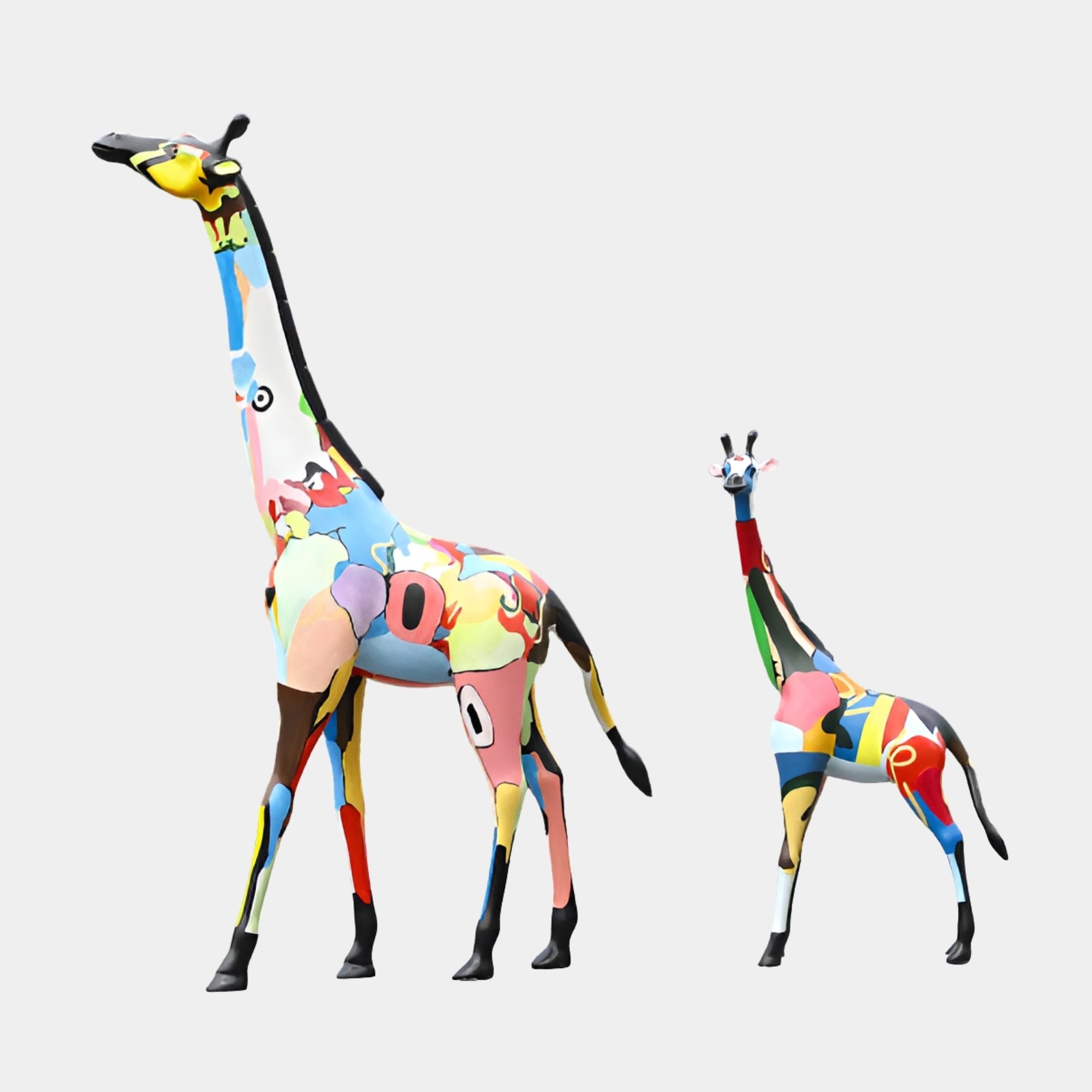 Marcombe Multicoloured Giraffes Sculpture - 160–260cm