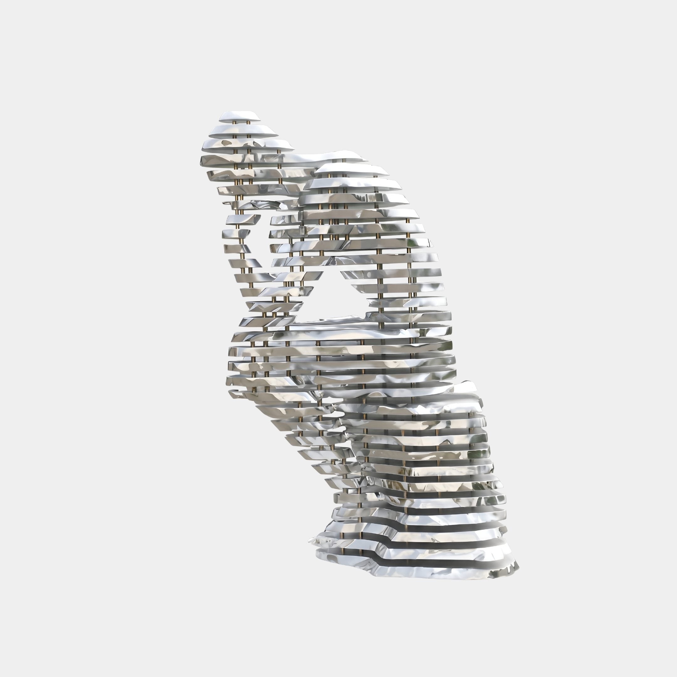Marford Silver Rabbit Sculpture - 155cm