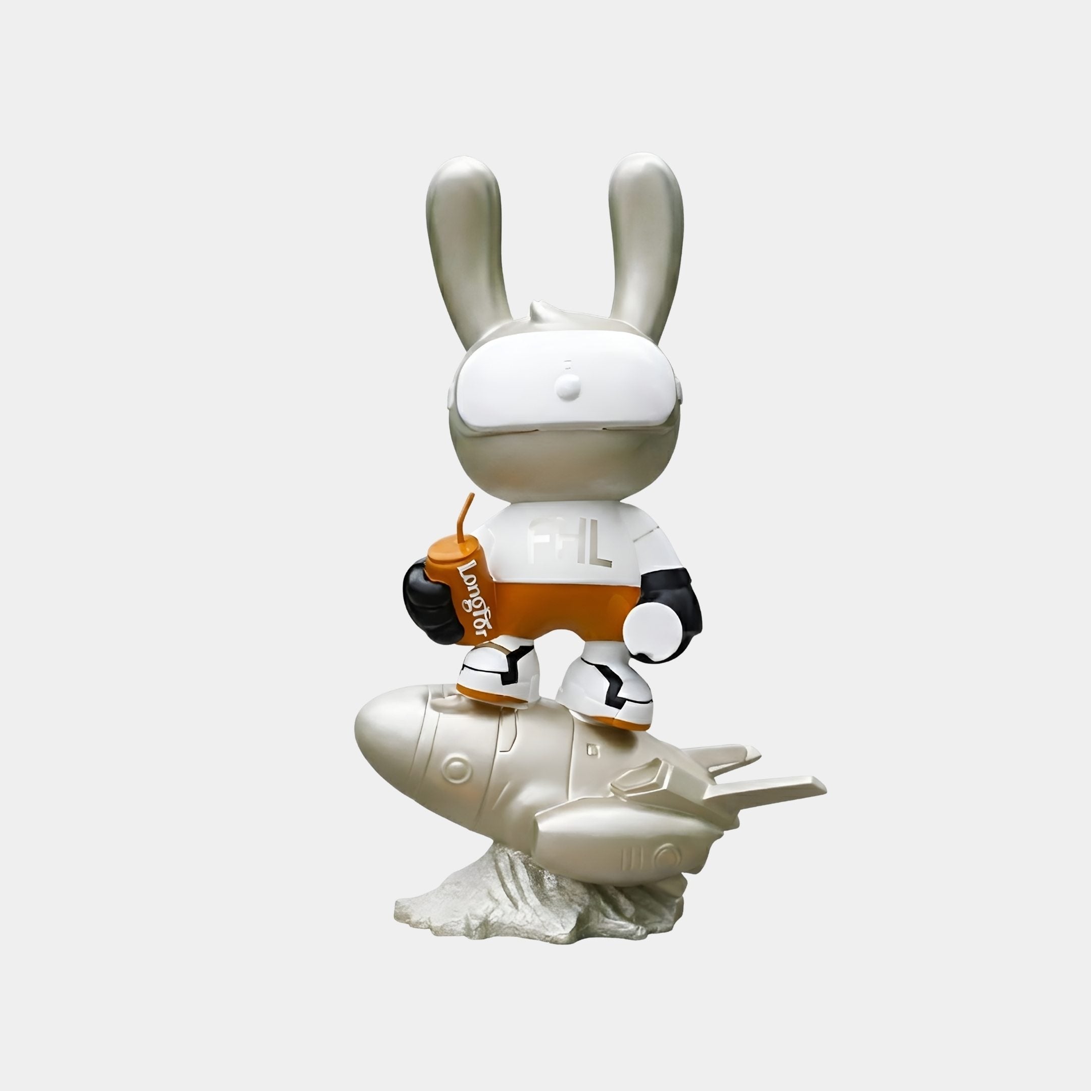 Marhurst White & Silver Rabbit Sculpture - 170cm