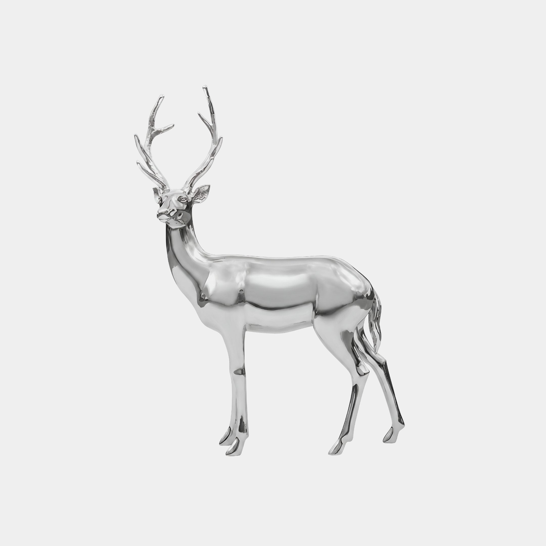 Melton Silver Stag Sculpture - 140cm