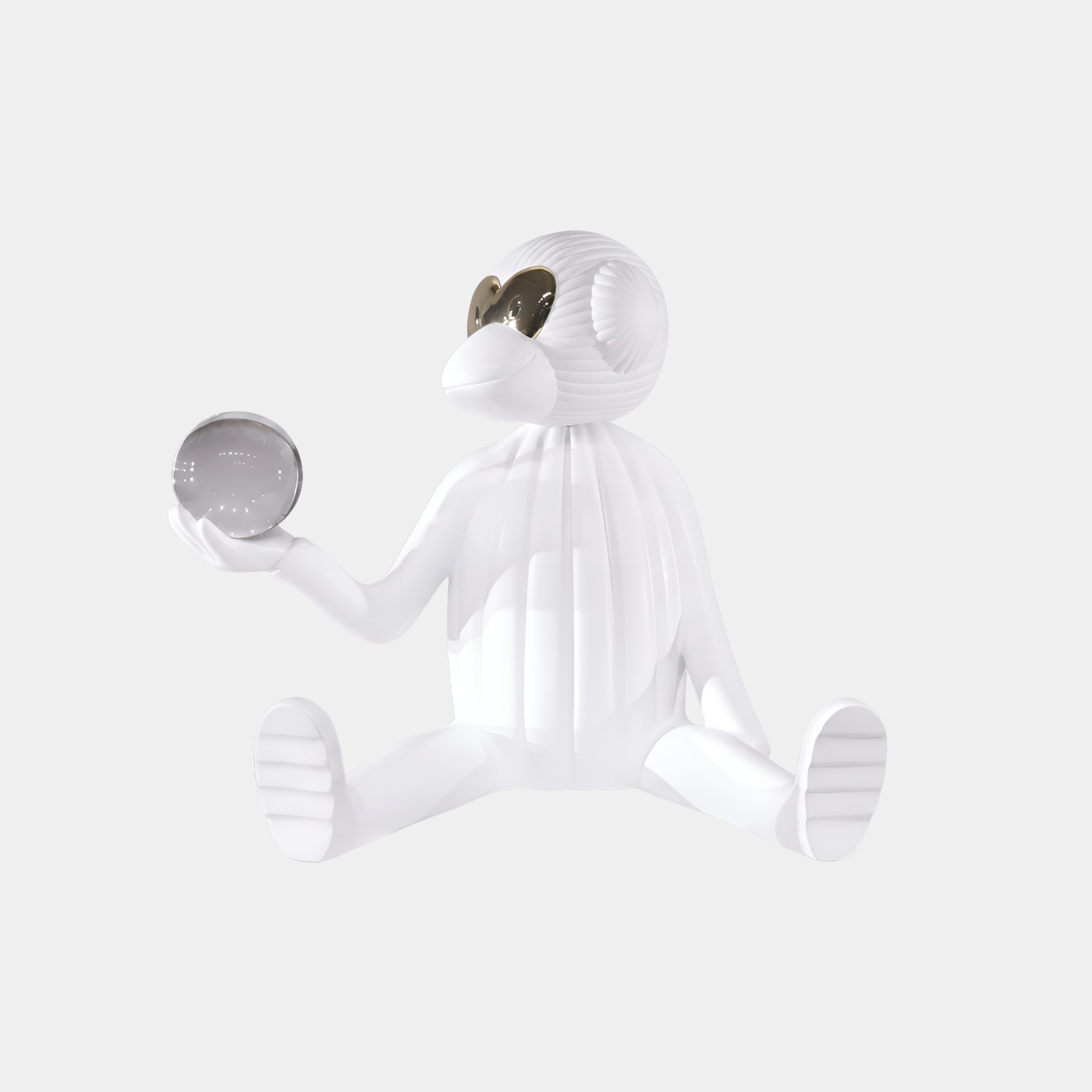 Melley White Figure Sculpture - 76cm