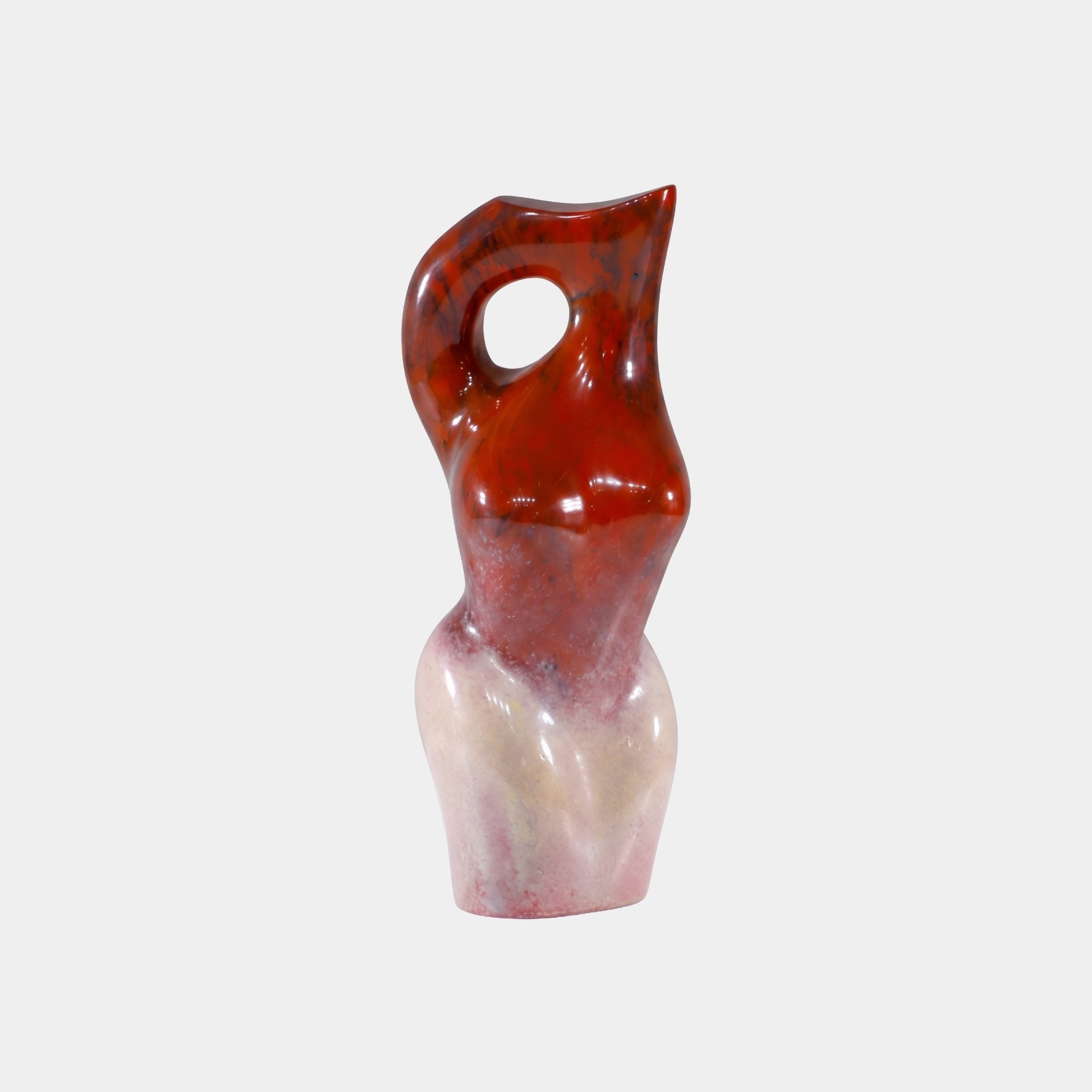 Melcote Red & Grey Torso Sculpture - 26cm