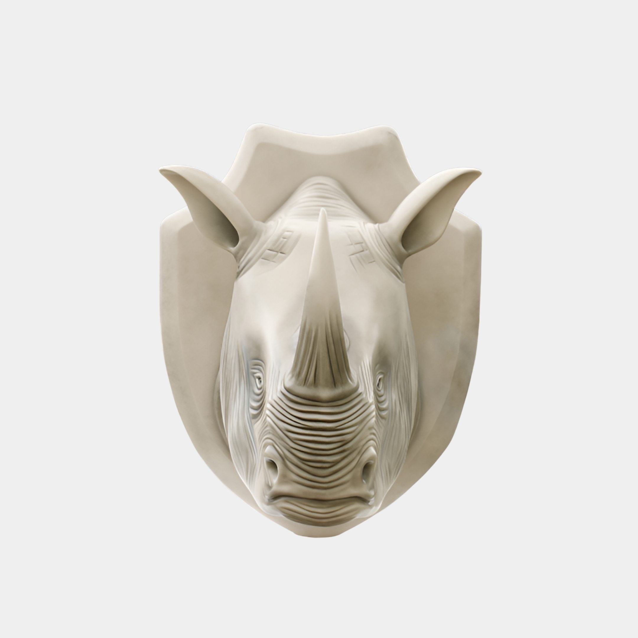 Norfield Silver Rhino Sculpture - 155cm