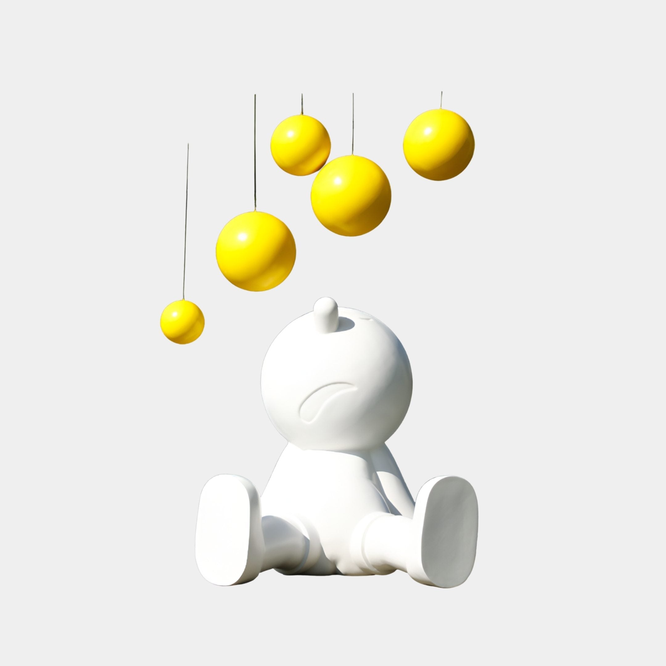 Norworth White & Yellow Figure Sculpture - 135cm