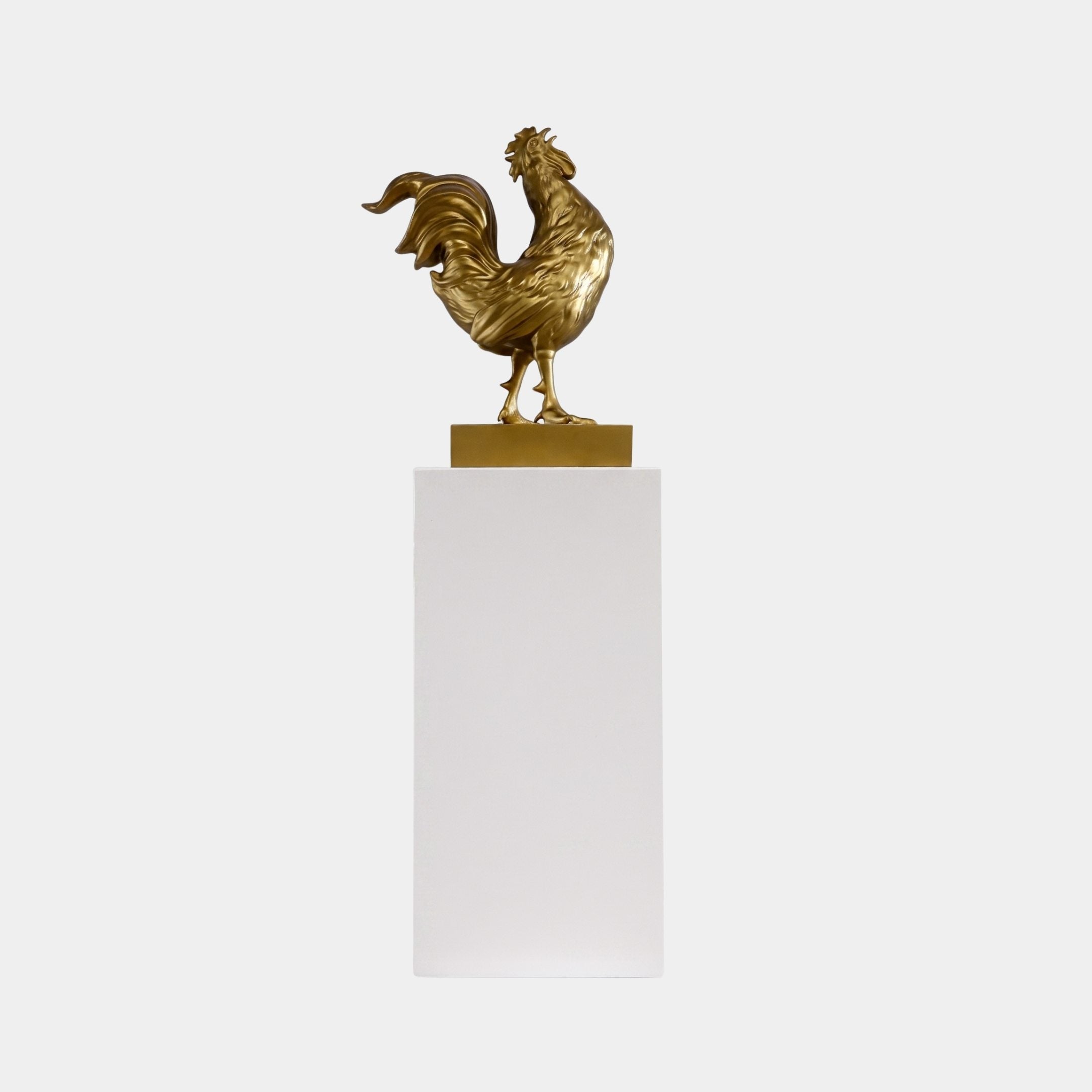 Northorpe Gold & White Rooster Sculpture - 140cm