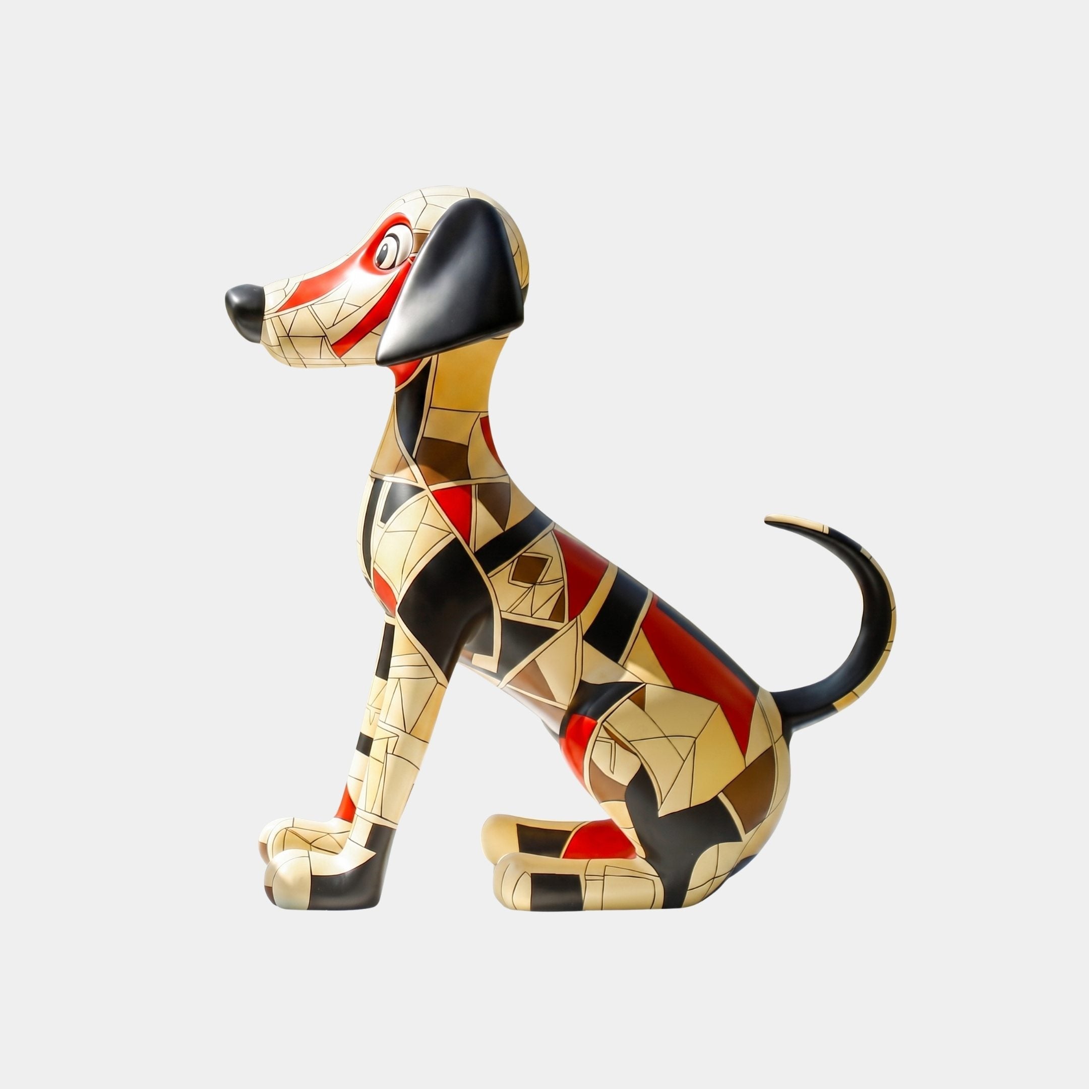 Norcote White Dog Sculpture - 95cm